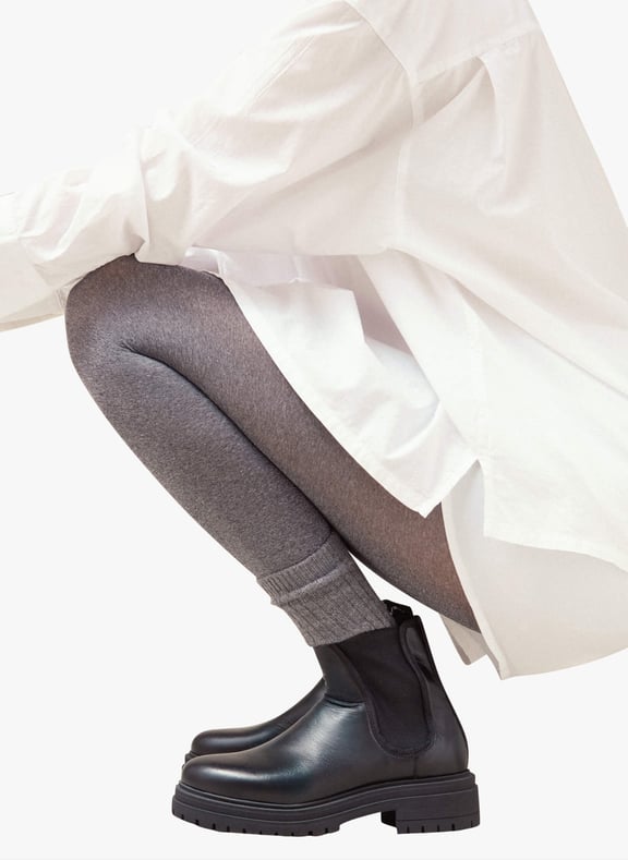 Bottines en cuir melissa chunky Noir by REPETTO REPETTO Bottines en cuir melissa chunky Noir