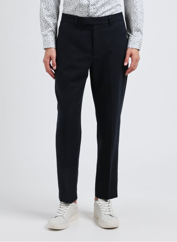 Pantalon droit en laine mélangée Bleu by SELECTED SELECTED Pantalon droit en laine mélangée Bleu