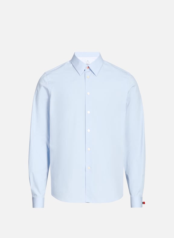 Chemise droite en coton mélangé Bleu by PAUL SMITH PAUL SMITH Chemise droite en coton mélangé Bleu
