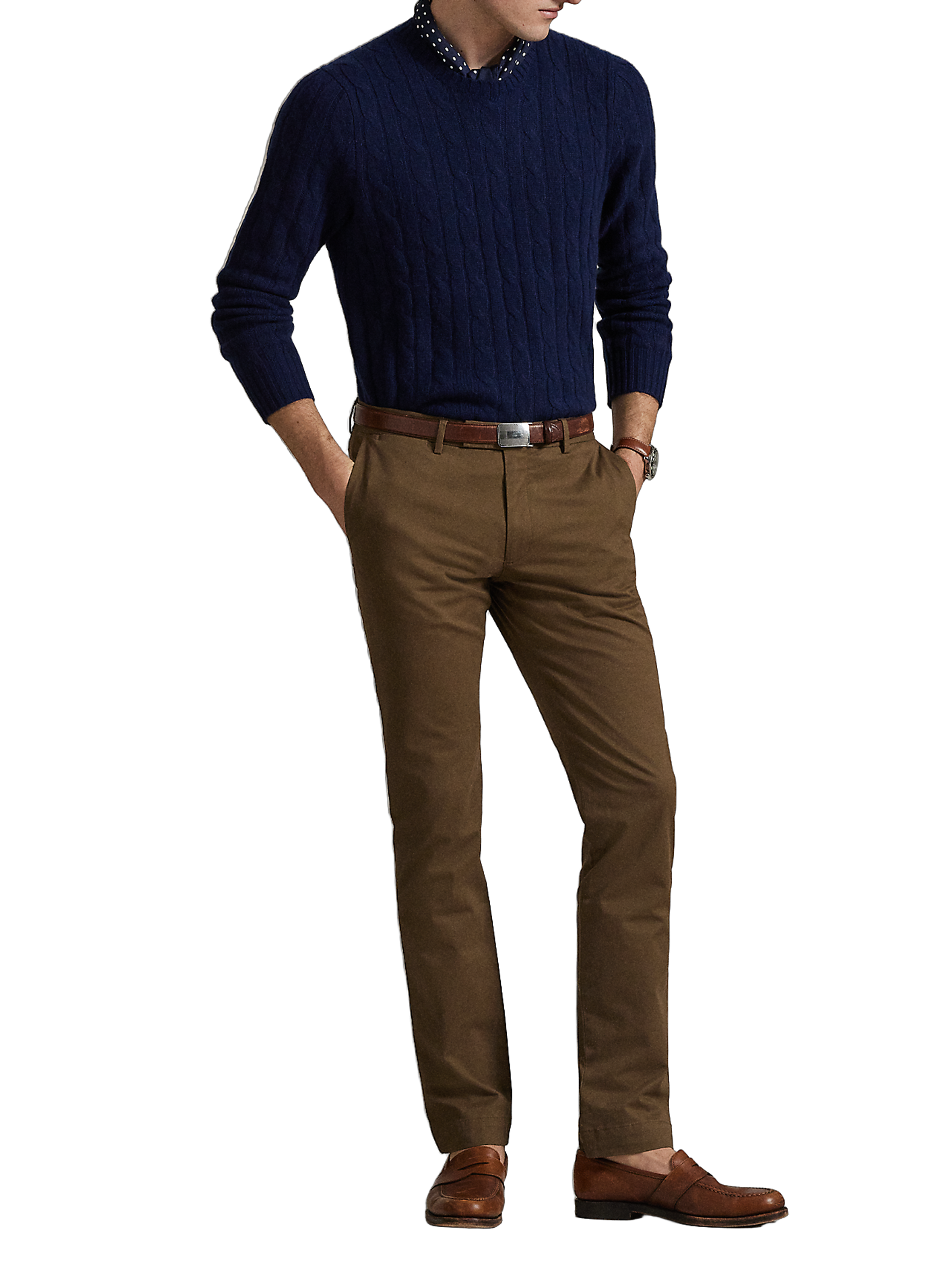 Pantalon slim en coton  POLO RALPH LAUREN Beige