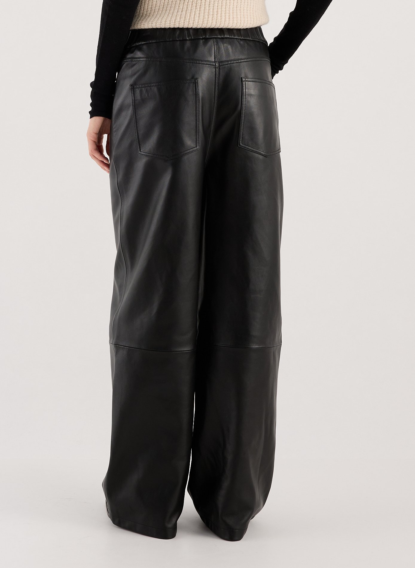Pantalon en cuir SAISON 1865 Noir