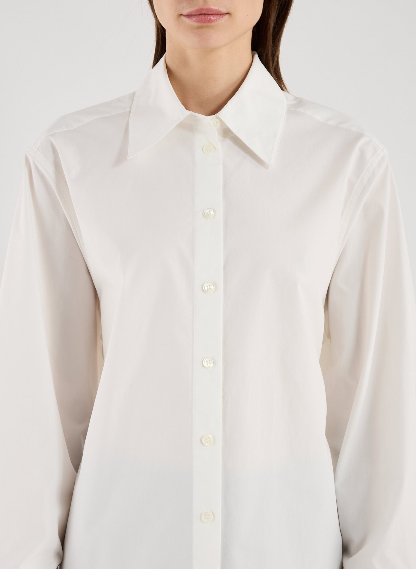 Silk poplin shirt ROHE FRAMES White