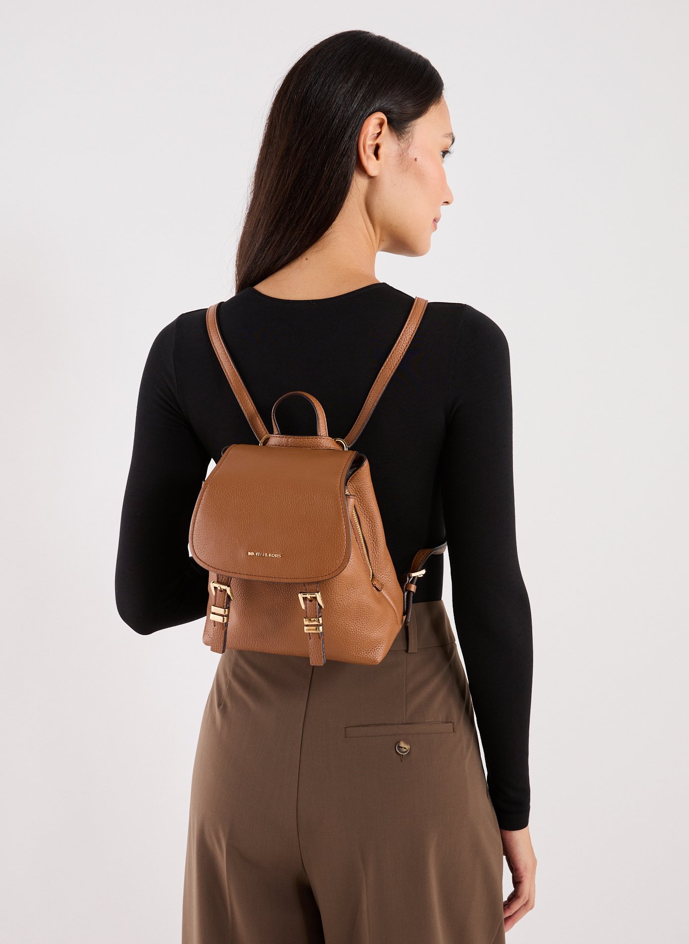 Sac à dos Quinn en cuir MICHAEL KORS Marron