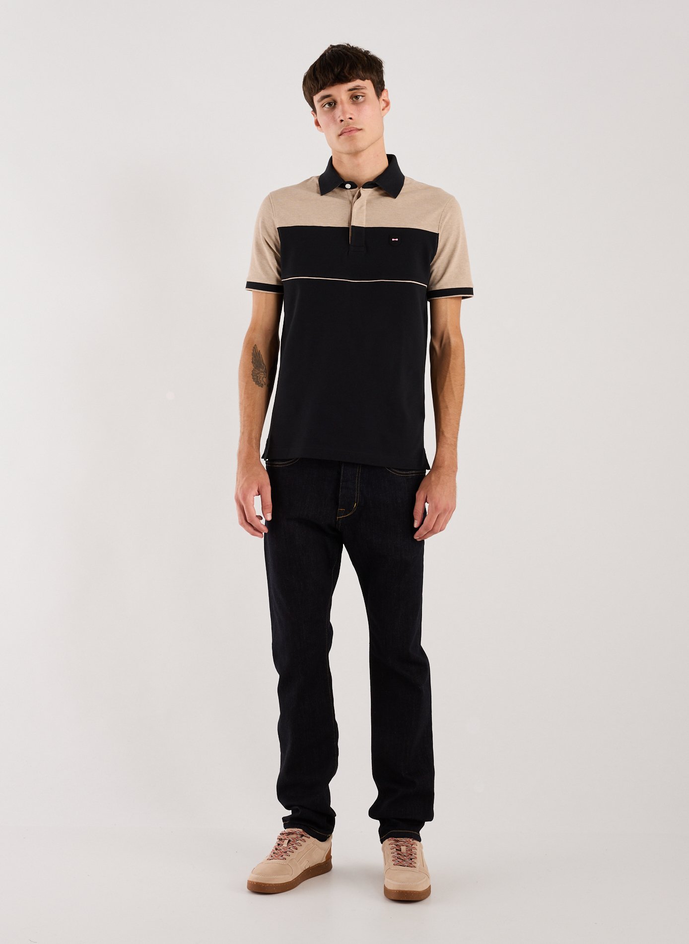 Straight-cut cotton-blend jeans EDEN PARK Blue