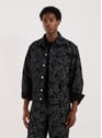 Blouson imprimé col classique en coton | Noir by ARTE ANTWERP ARTE ANTWERP Blouson imprimé col classique en coton | Noir