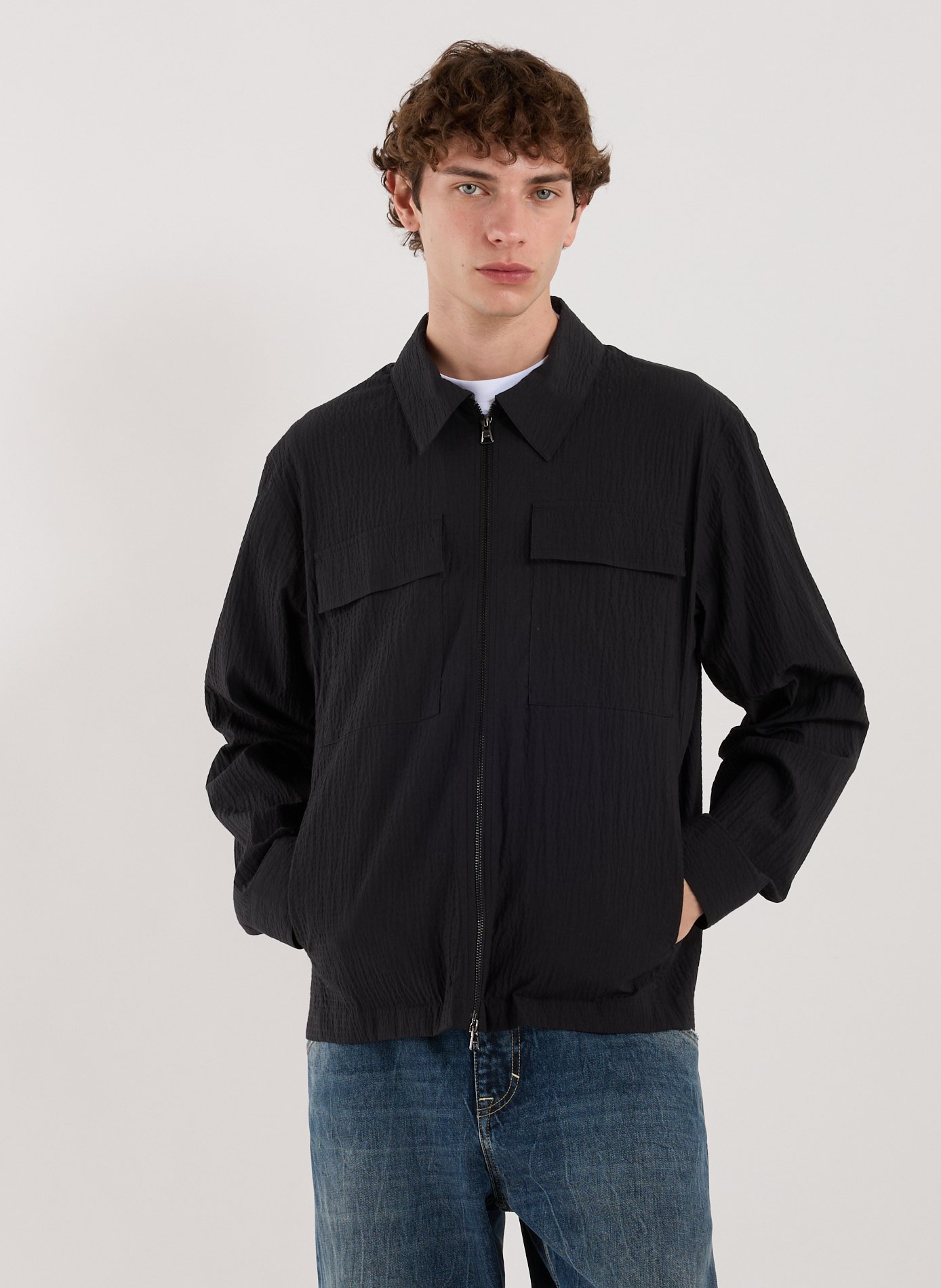 NN.07 Cotton-blend jacket Black