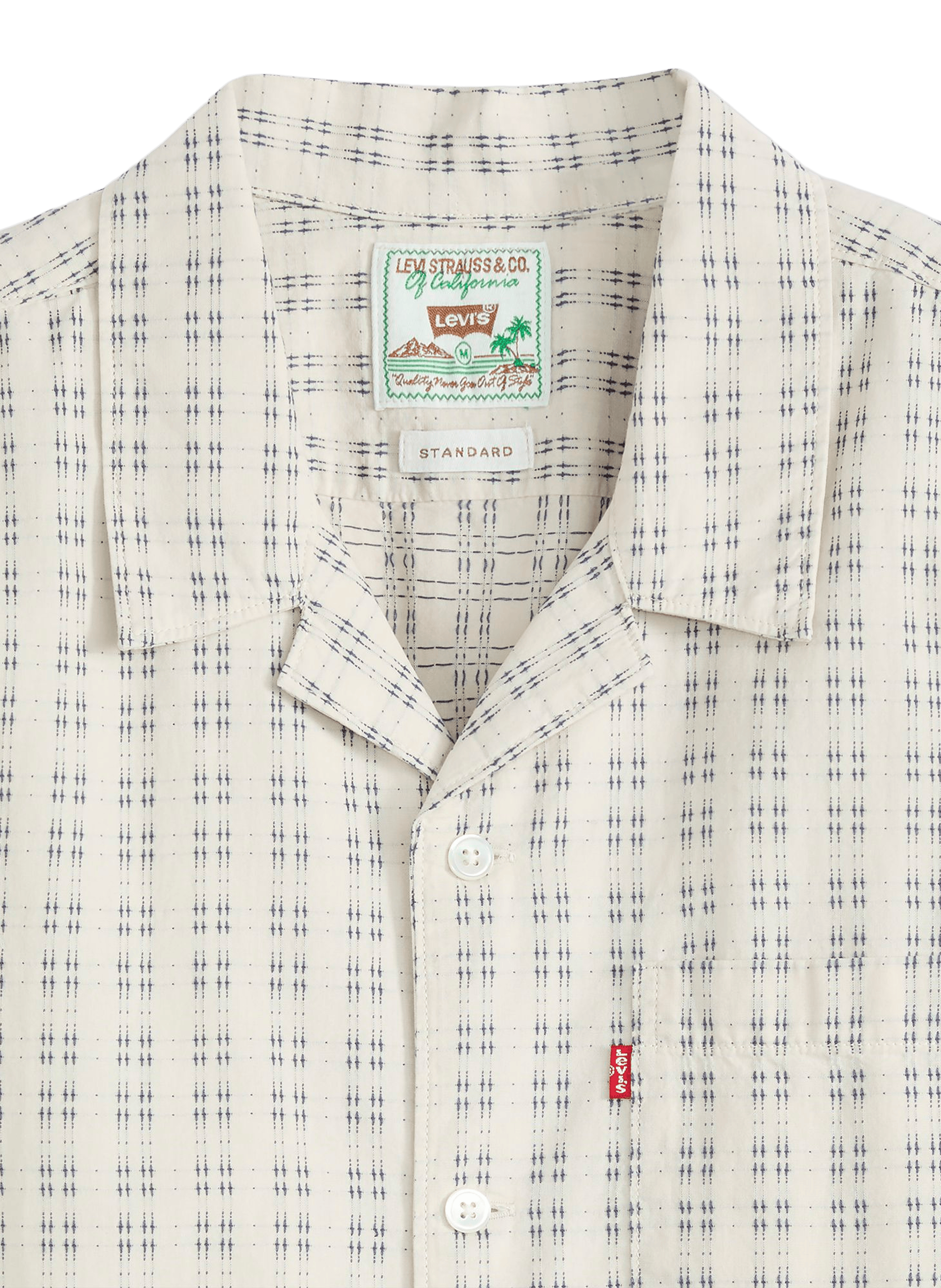 Cropped patterned shirt LEVI'S Beige