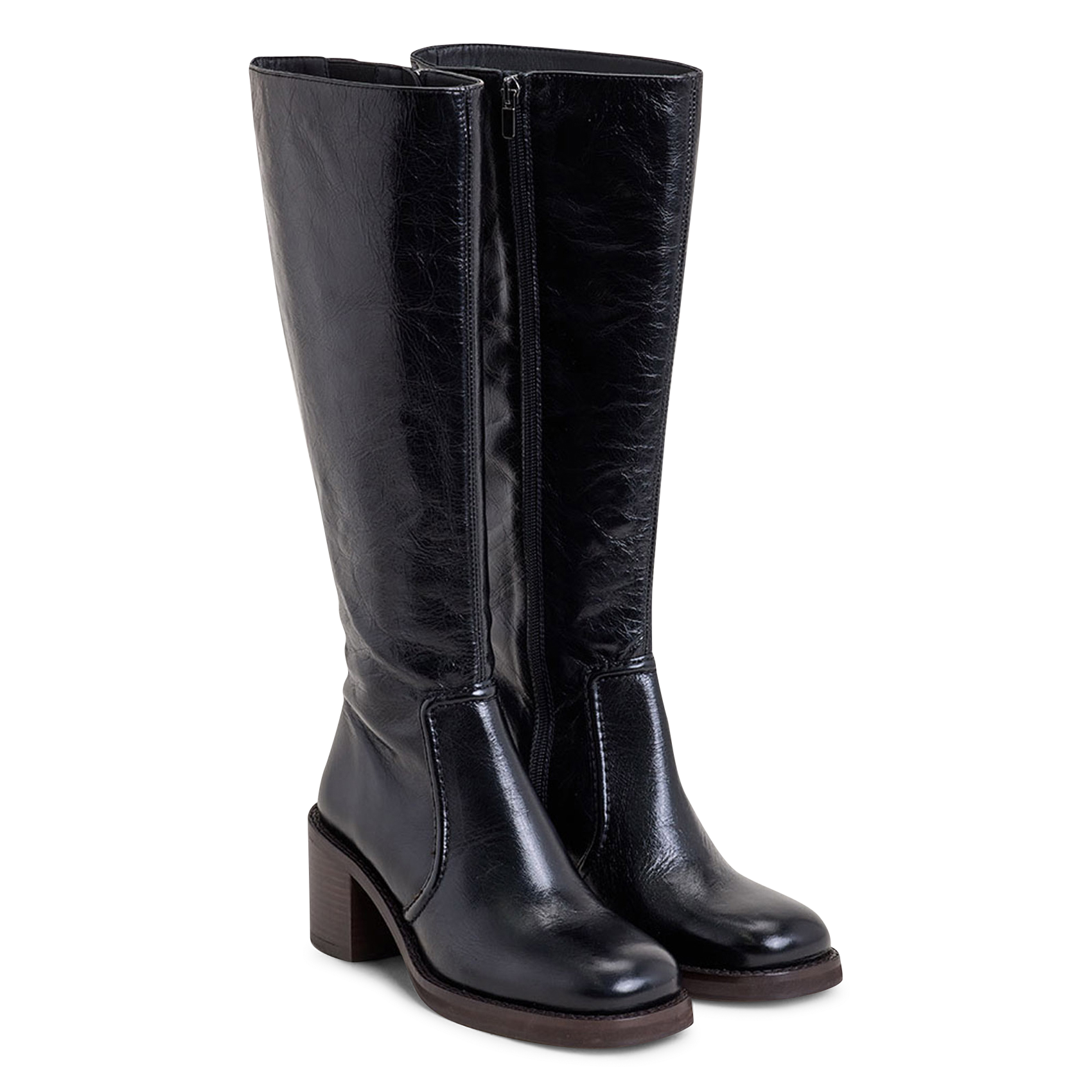 Bottes en cuir bijou JONAK Noir