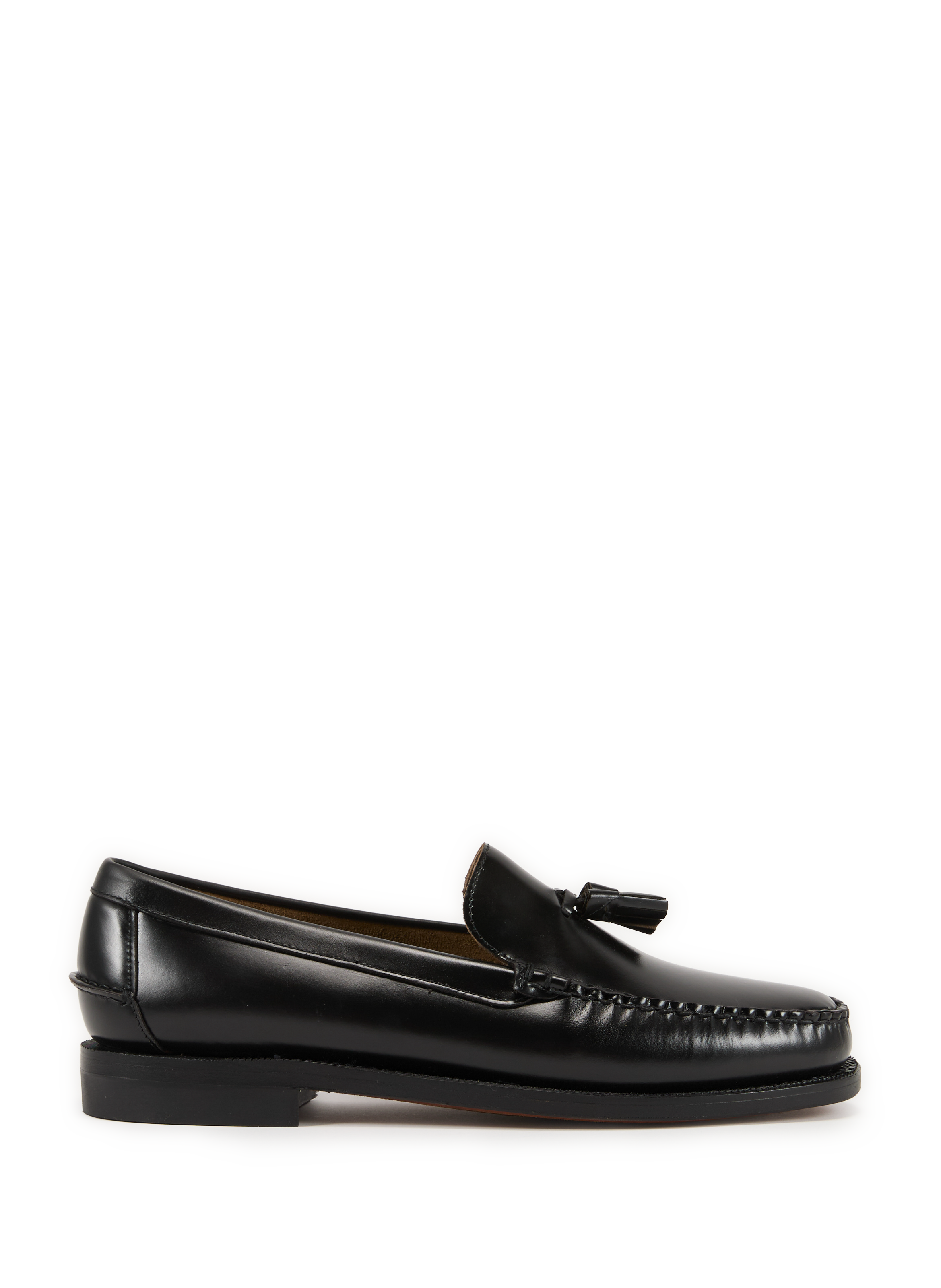 SEBAGO Plain leather moccasins Black