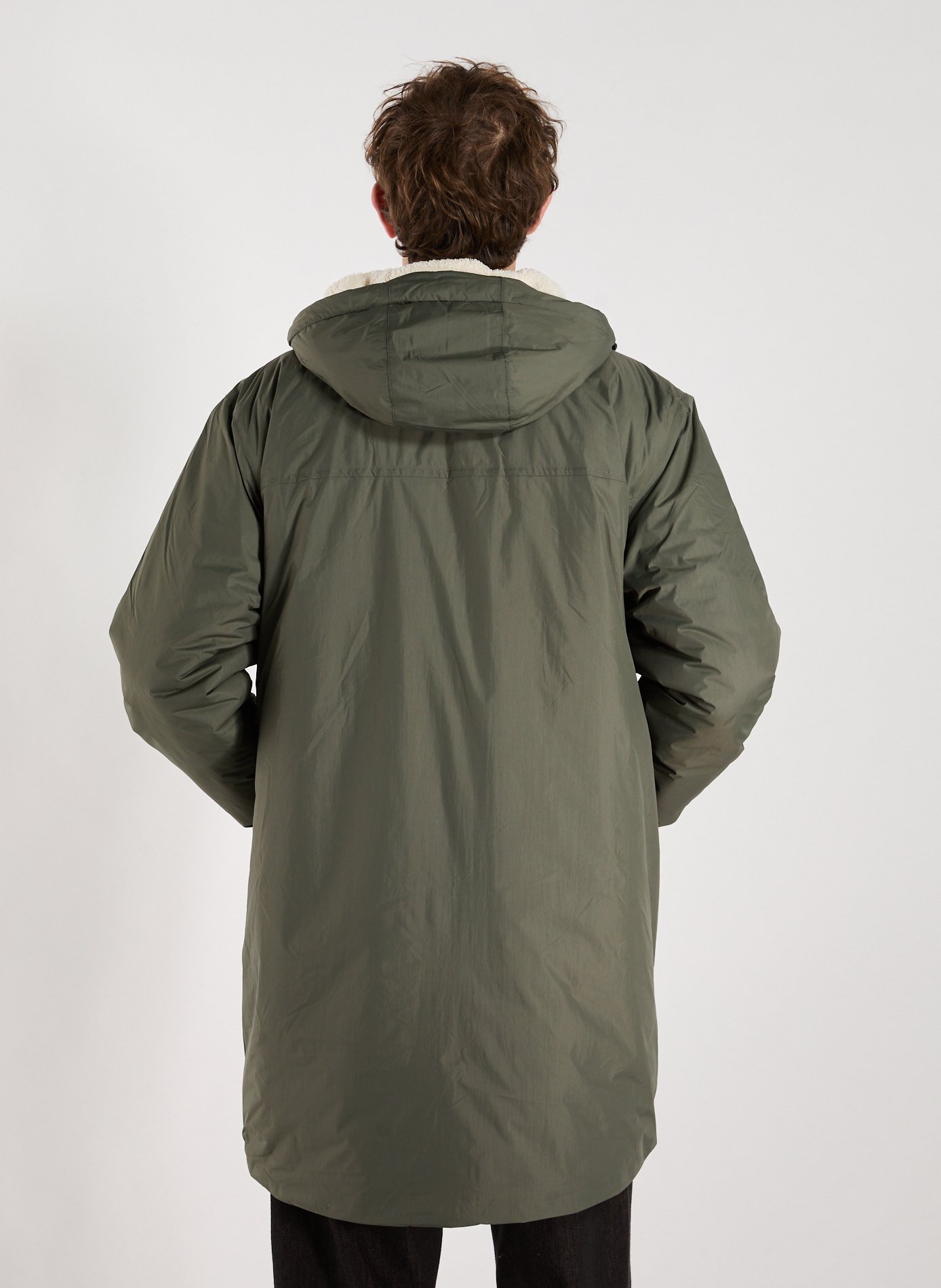 Mid-length hooded jacket K-WAY Khaki