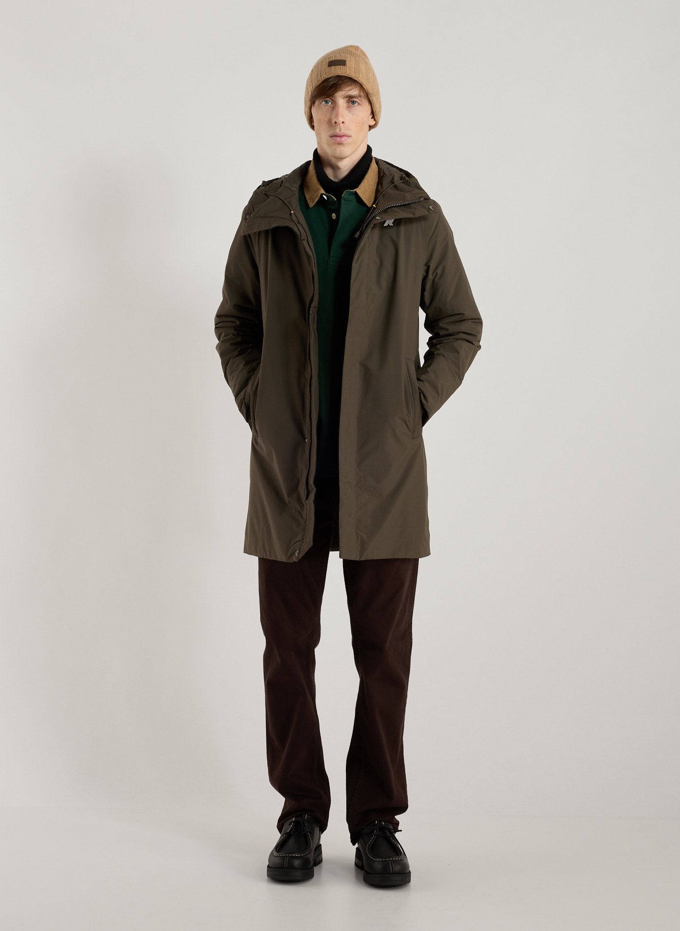 Bonnet côtelé en cachemire mélangé HACKETT Beige