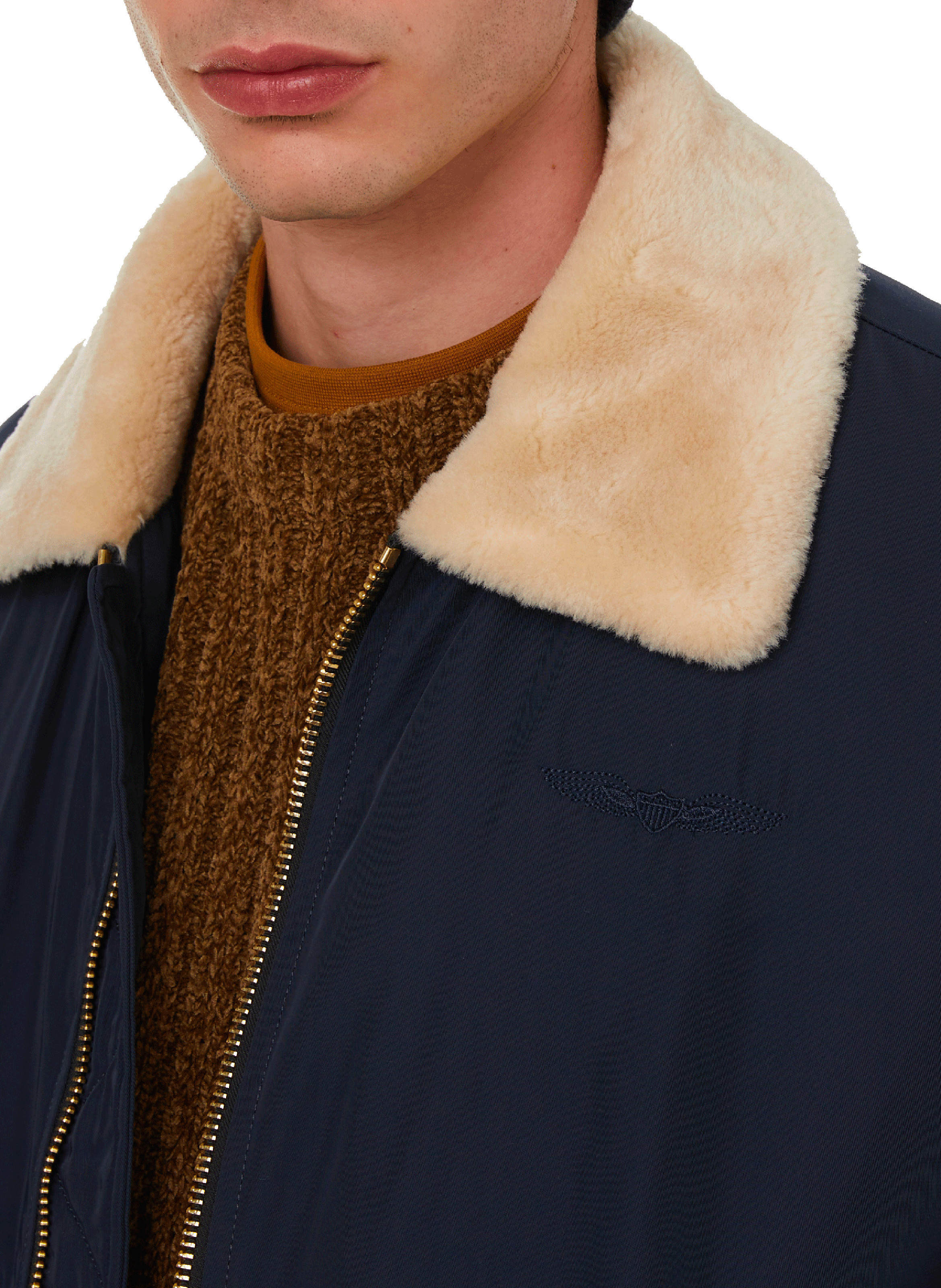 Bomber à col fourré BOMBERS ORIGINAL Bleu