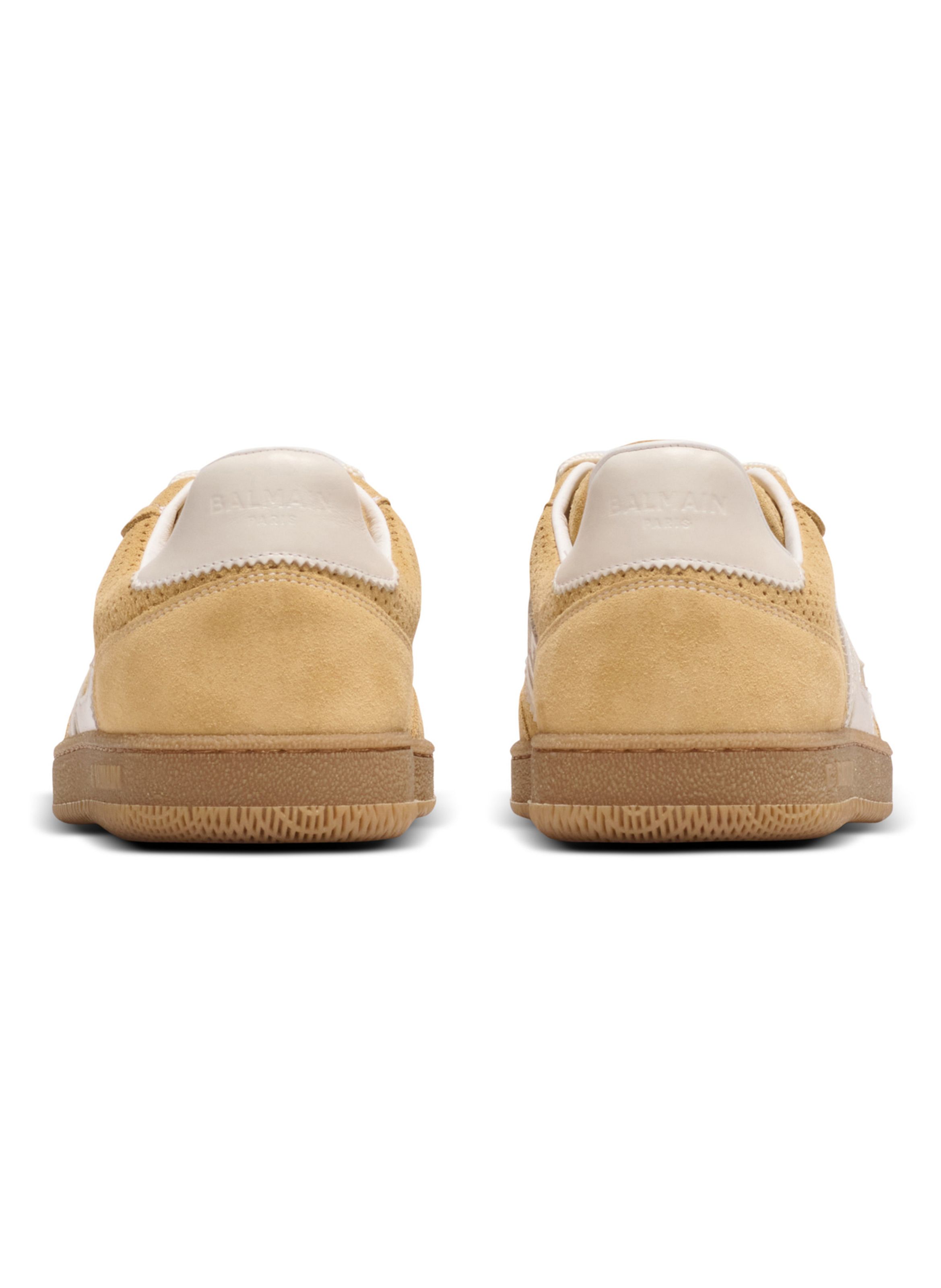 Baskets balmain swan en daim BALMAIN Beige