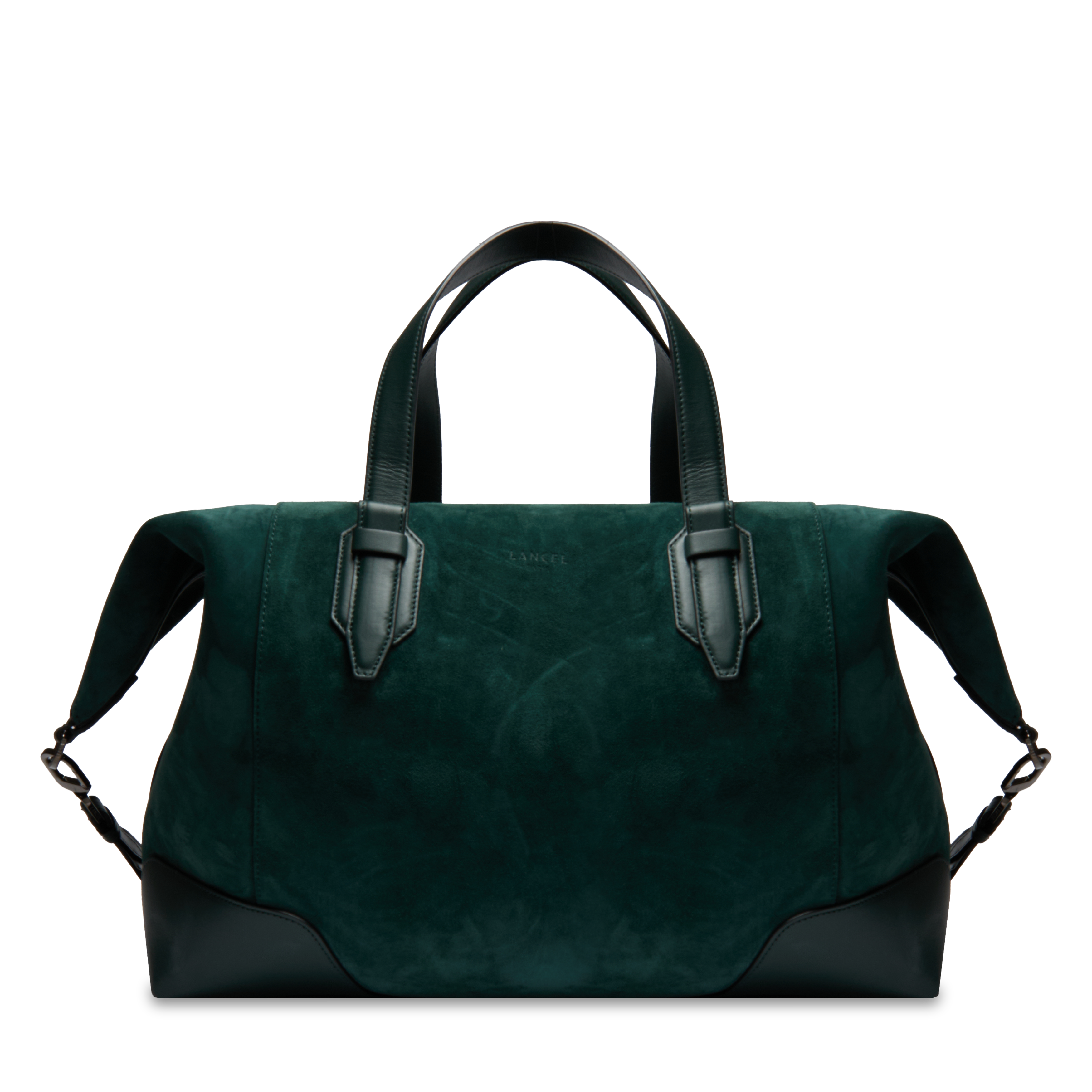 Sac weekend zippé charlie de lancel en cuir LANCEL Vert