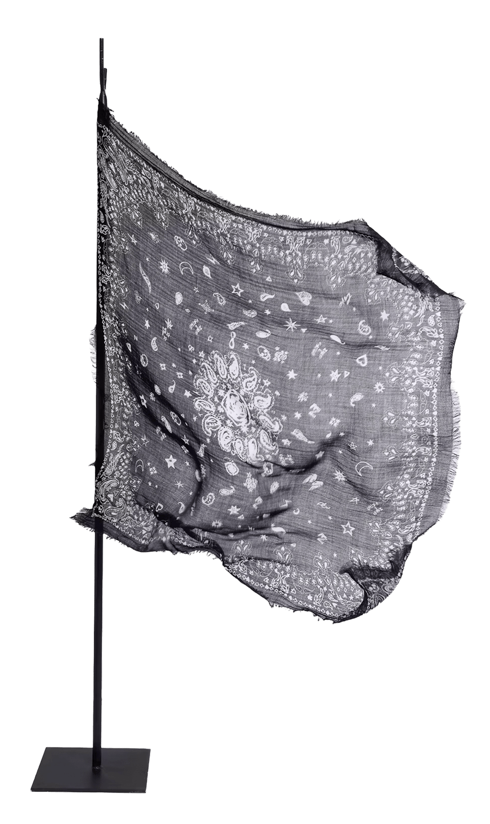 Foulard en cachemire imprimé nuage ZADIG&VOLTAIRE Noir