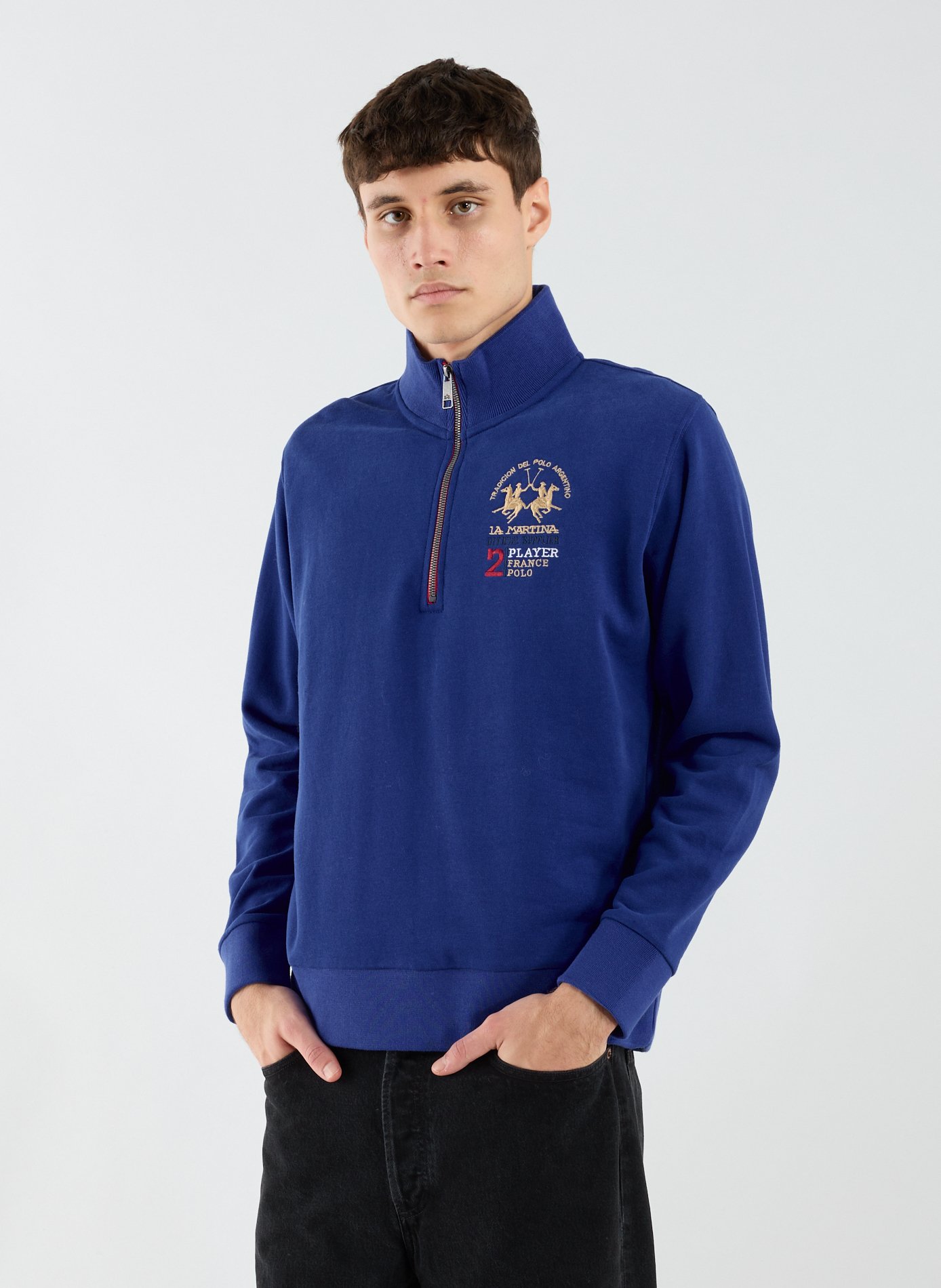 LA MARTINA Cotton sweatshirt Blue