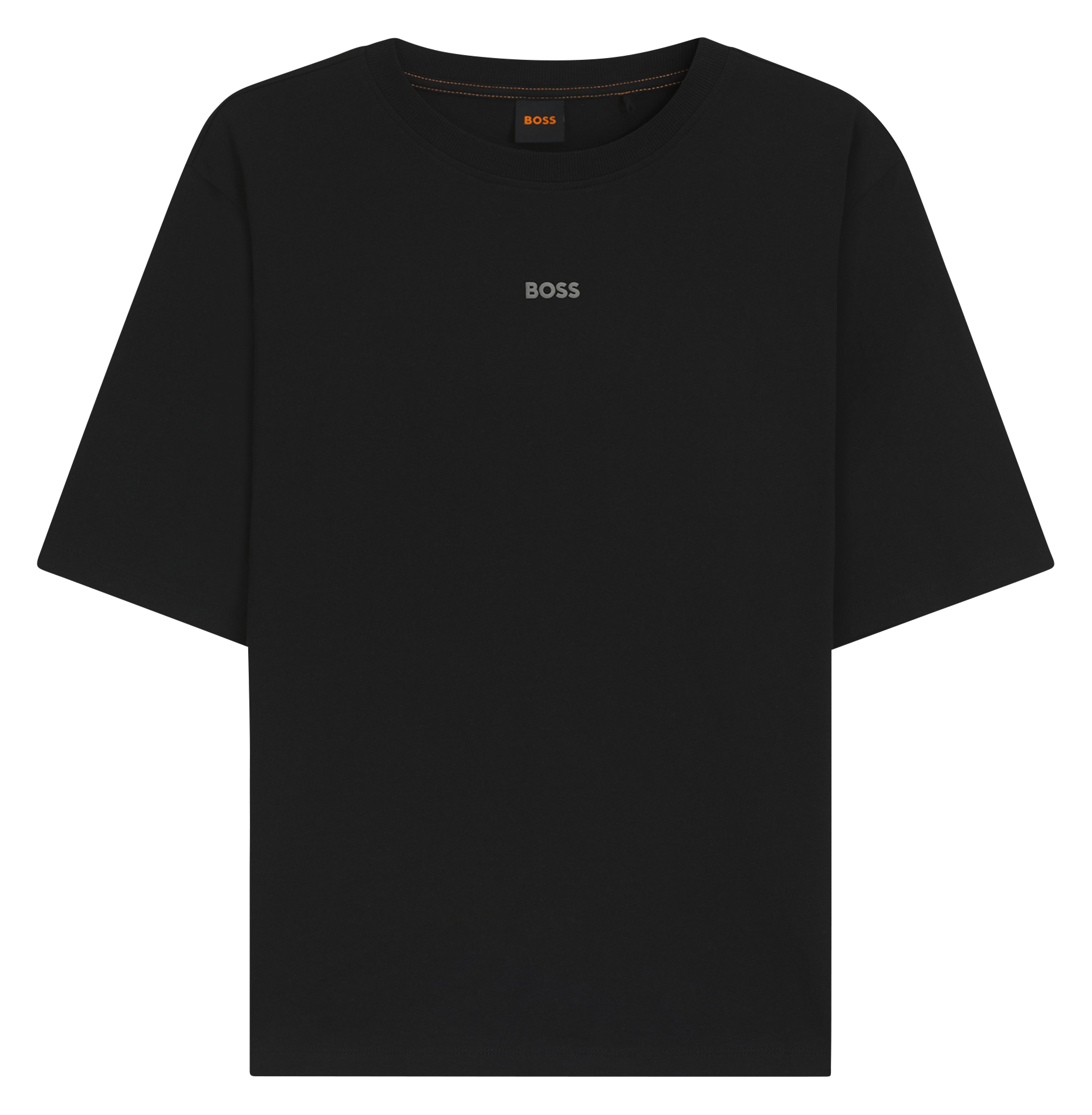 Tee-shirt ample col rond en coton BOSS Noir