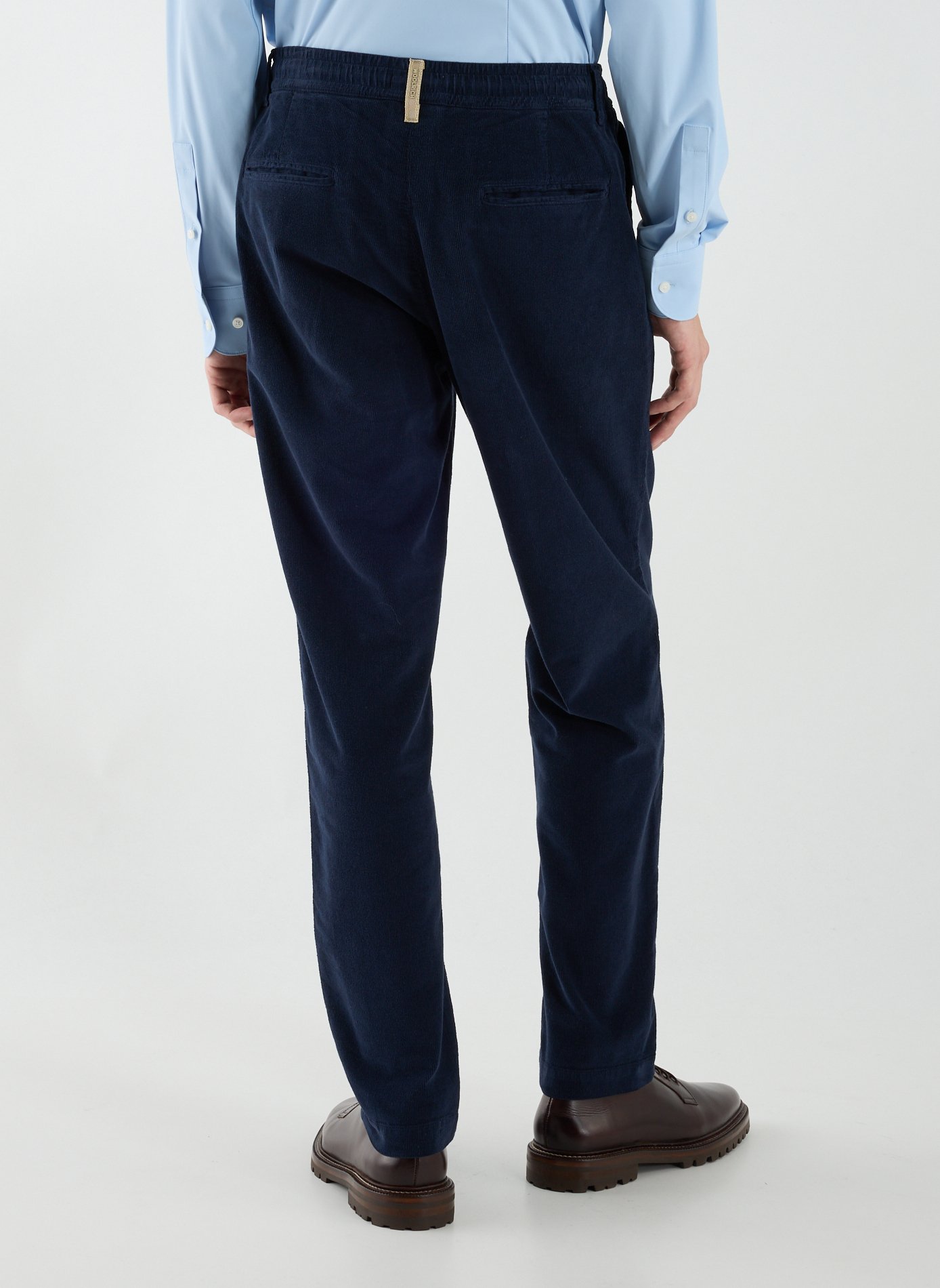 Mixed cotton trousers WOOLRICH Blue