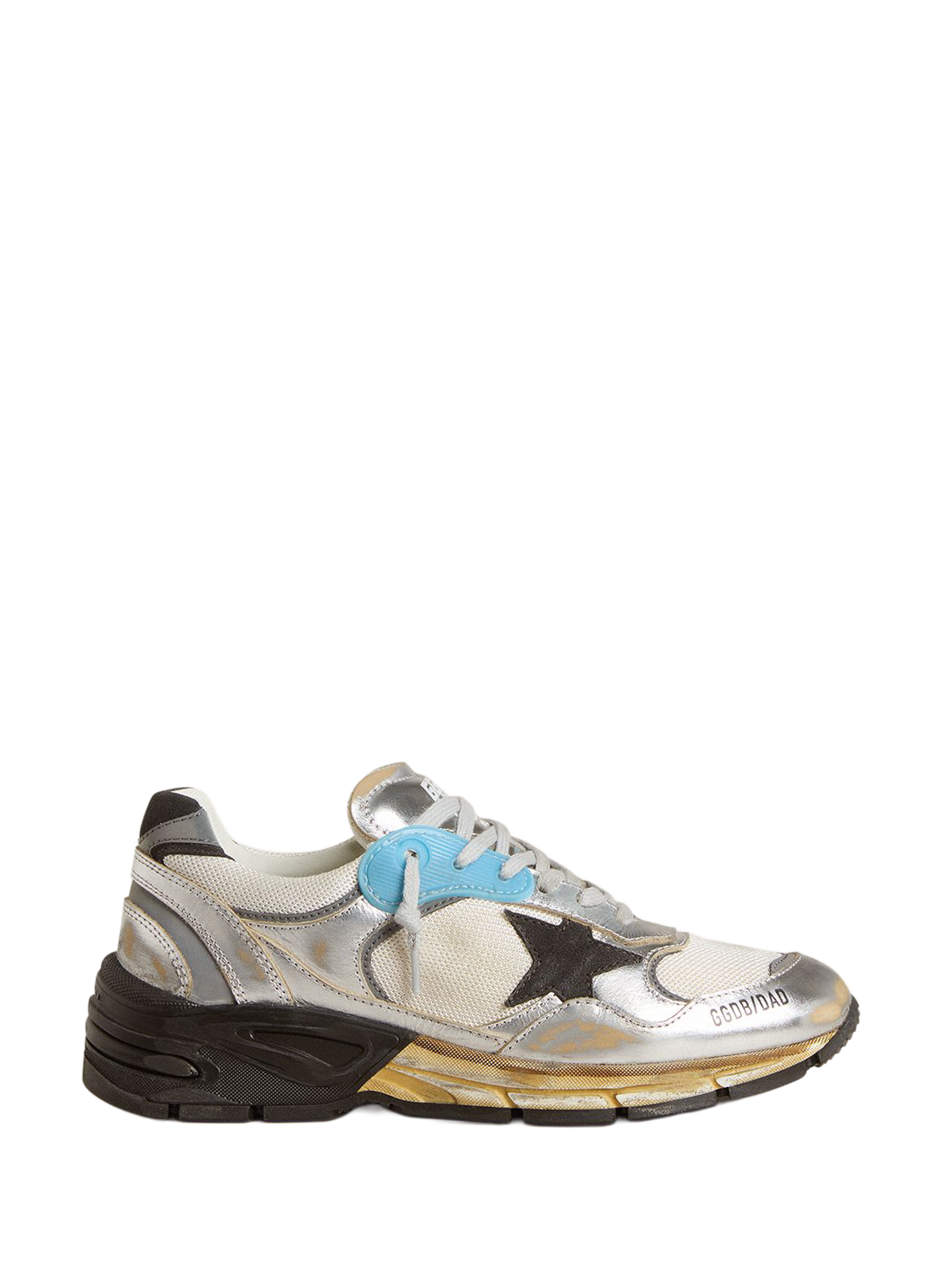 Baskets Dad Star en cuir mélangé GOLDEN GOOSE Argent