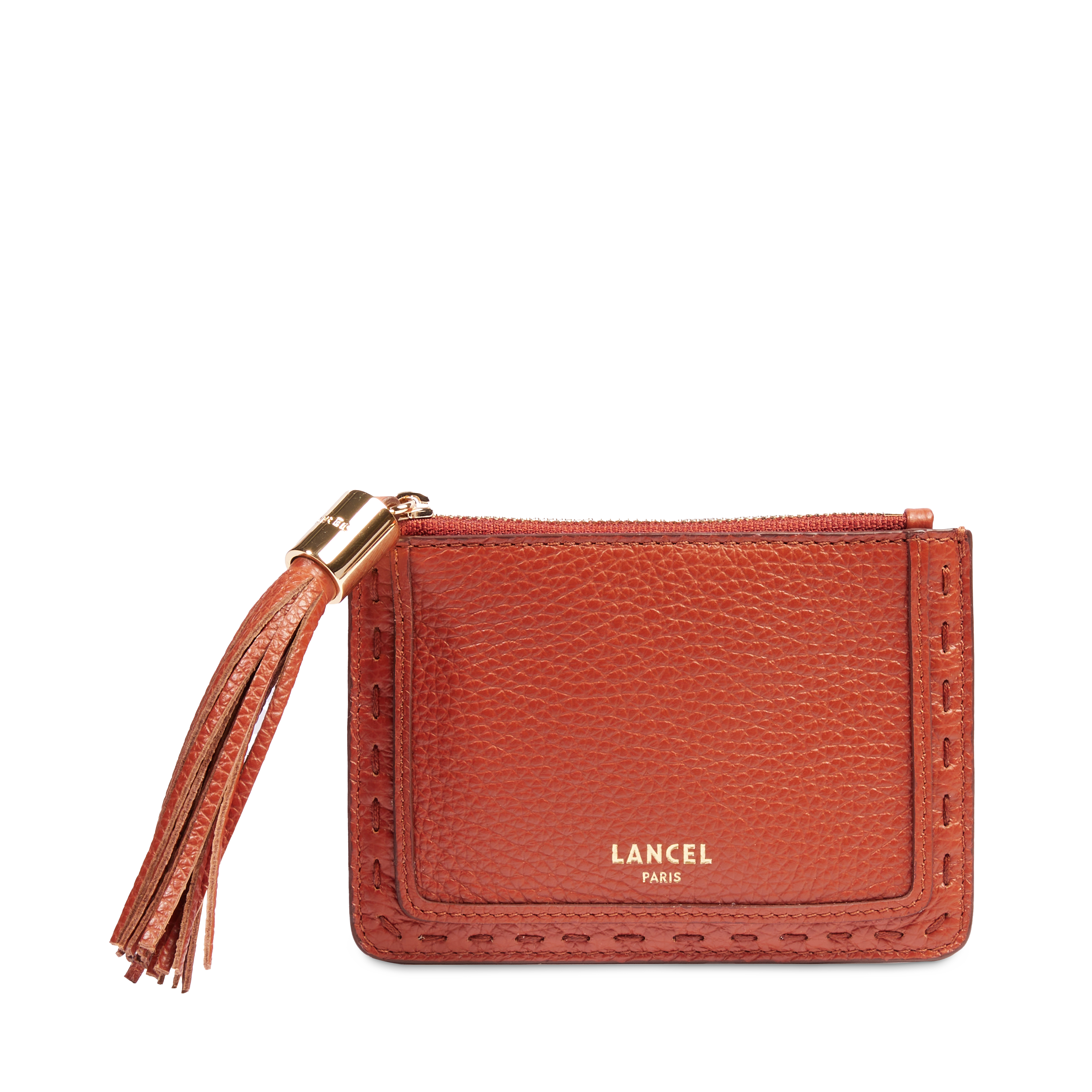 Porte-cartes zippé l premier flirt de lancel en cuir LANCEL Rouge