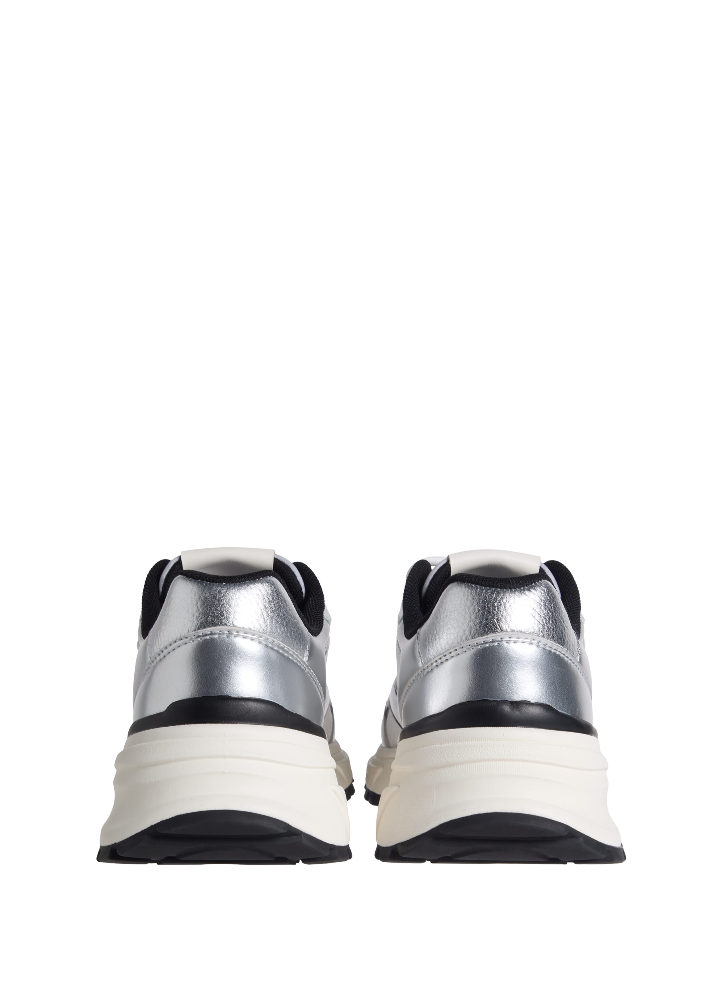 Bi-material sneakers CALVIN KLEIN Silver