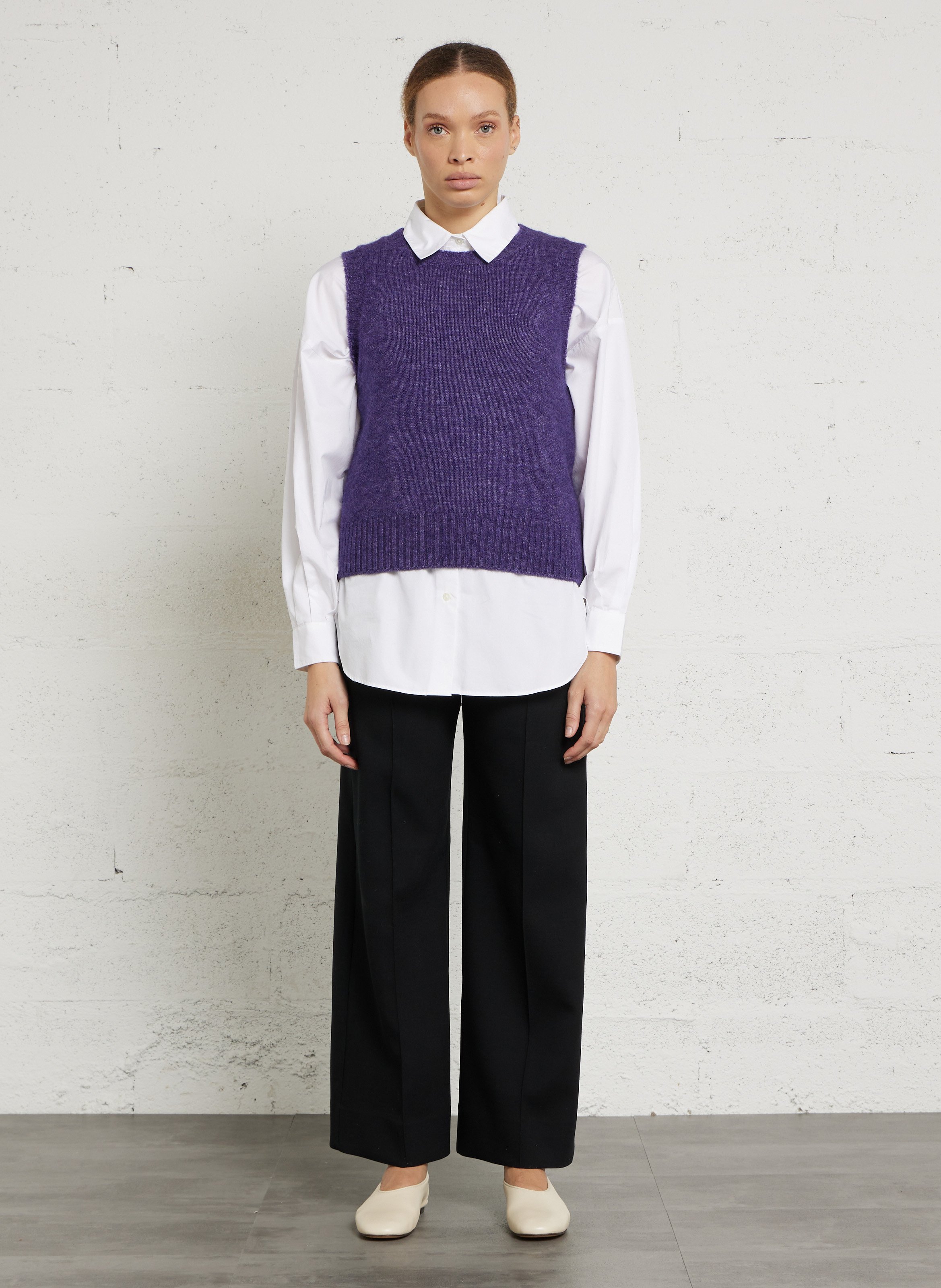 Pantalon droit tailleur à pinces Harry SOEUR Noir