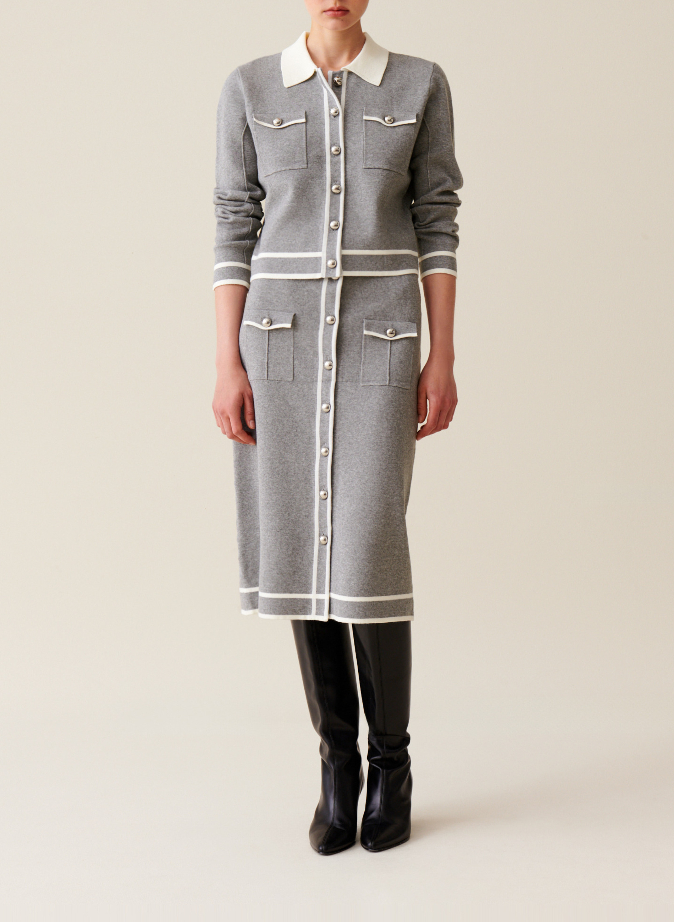 Jupe taille haute boutonnée CLAUDIE PIERLOT Multicolore