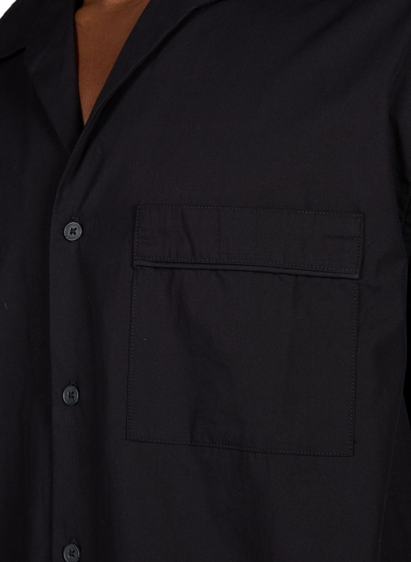 Short-sleeved cotton shirt ENTIRE STUDIOS Black