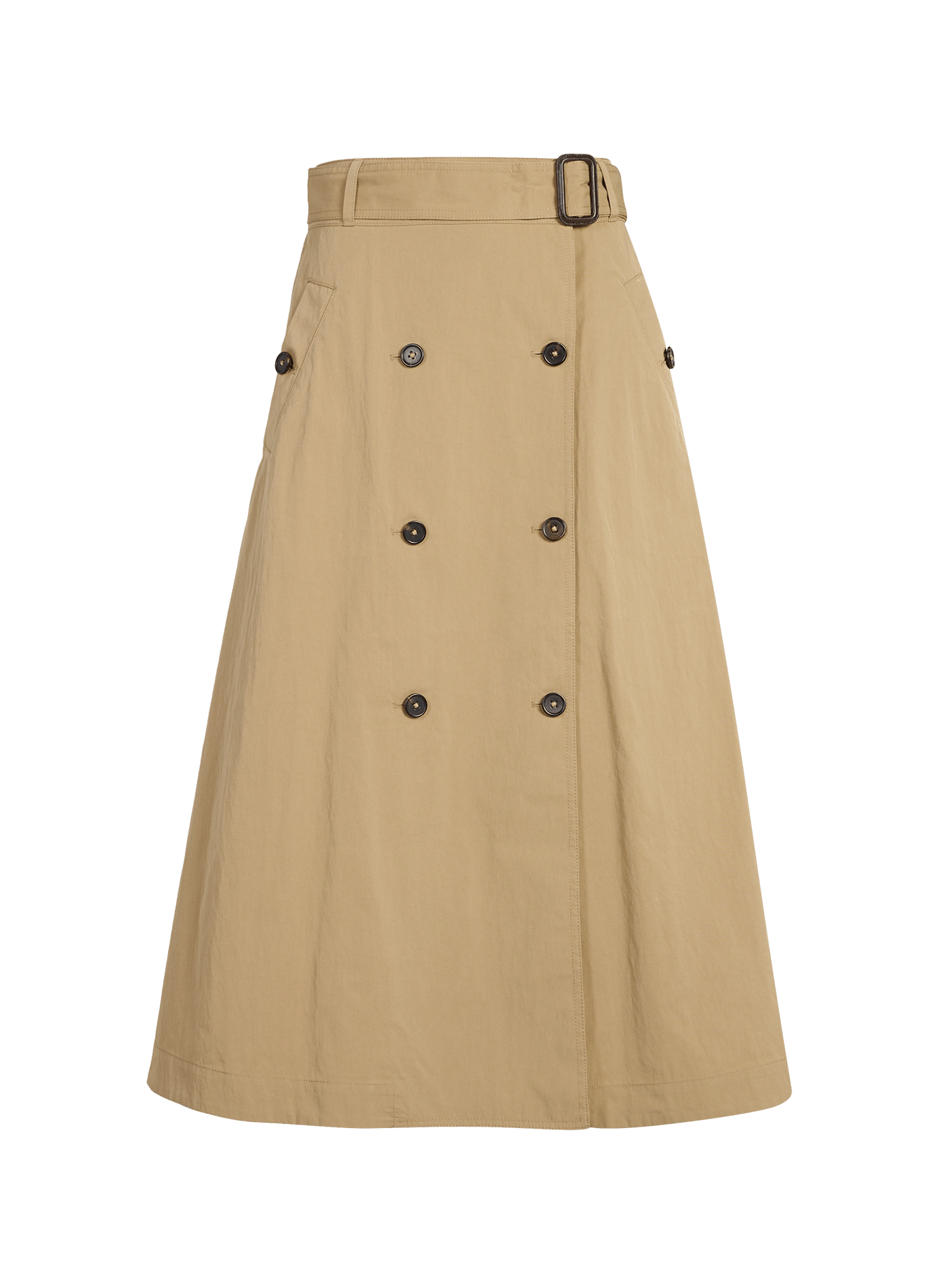 Jupe longue évasée esprit trench BELLEROSE Beige