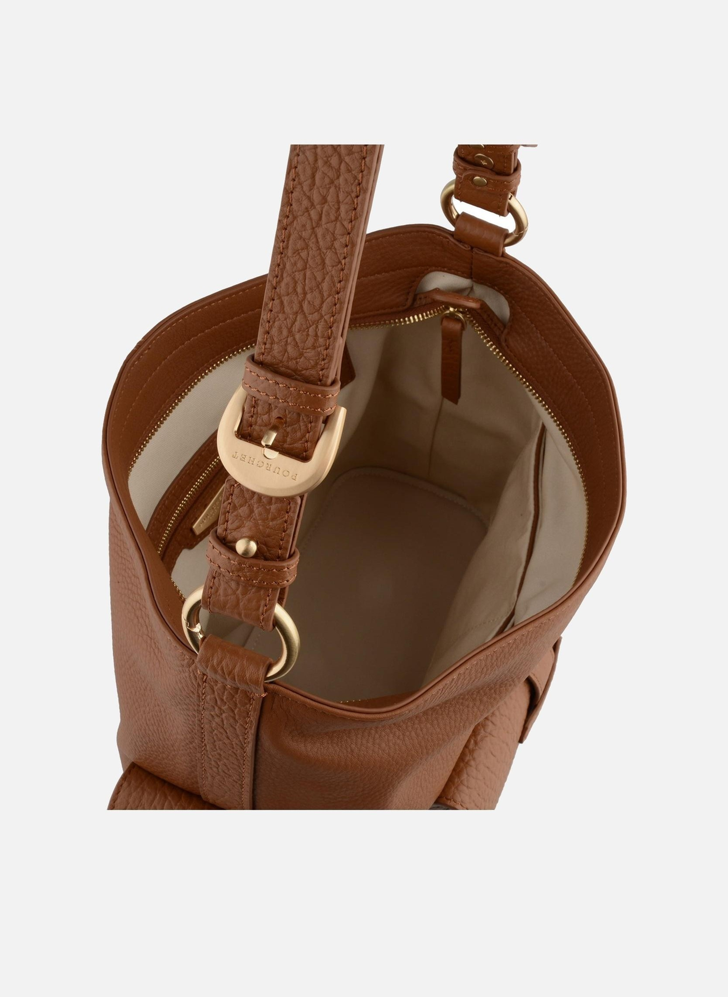 Reporter | sac porté épaule POURCHET Doré