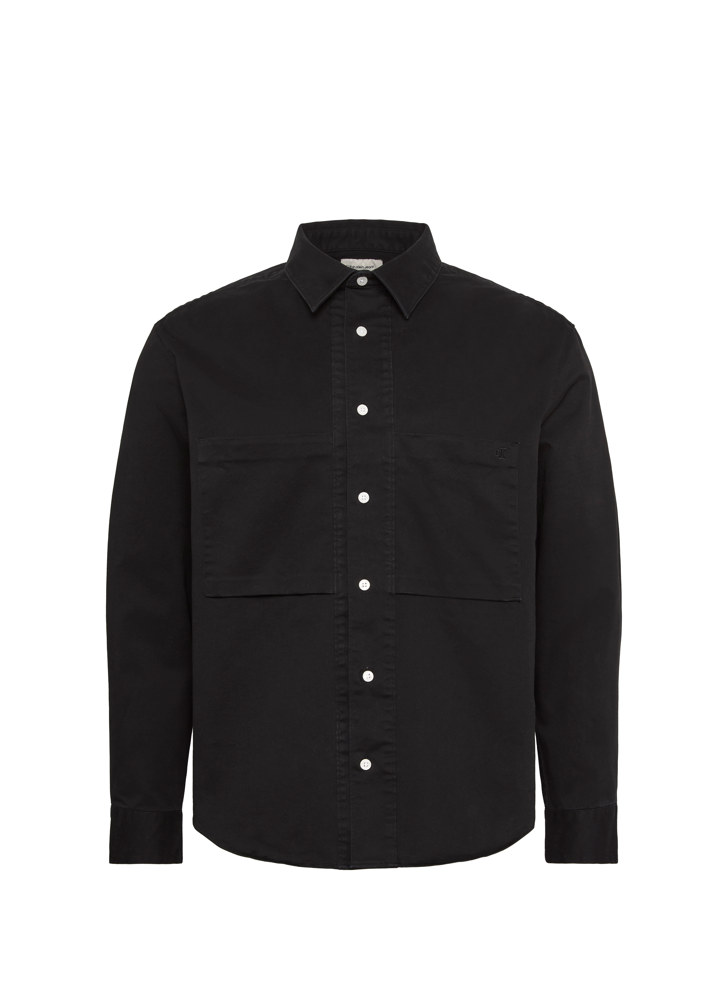 Chemise droite en coton CALVIN KLEIN Noir