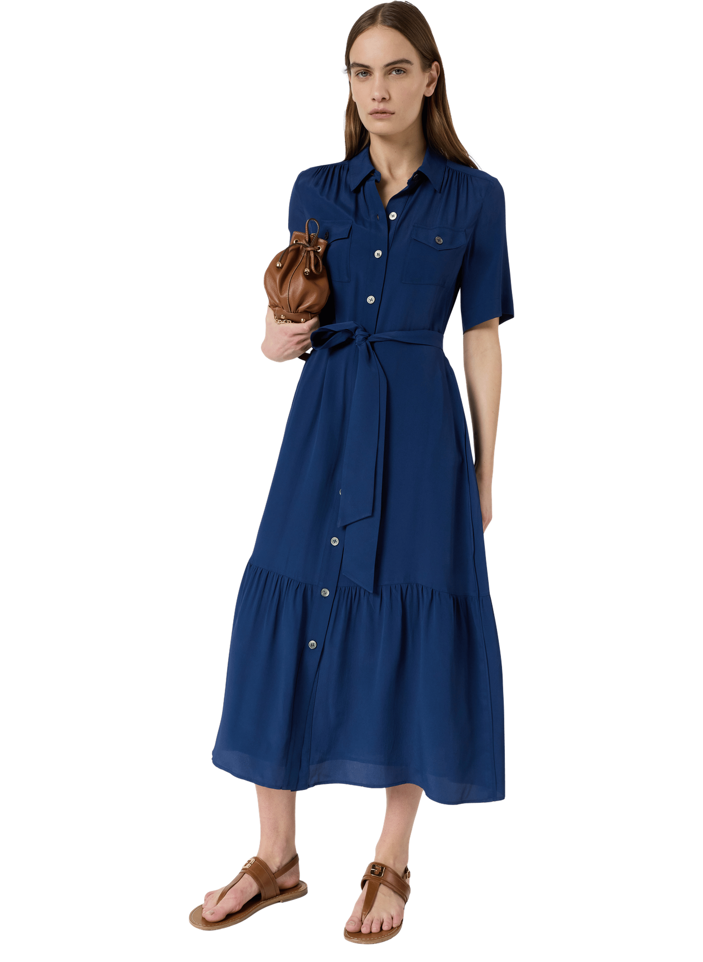 Robe chemise longue - raina GERARD DAREL Bleu