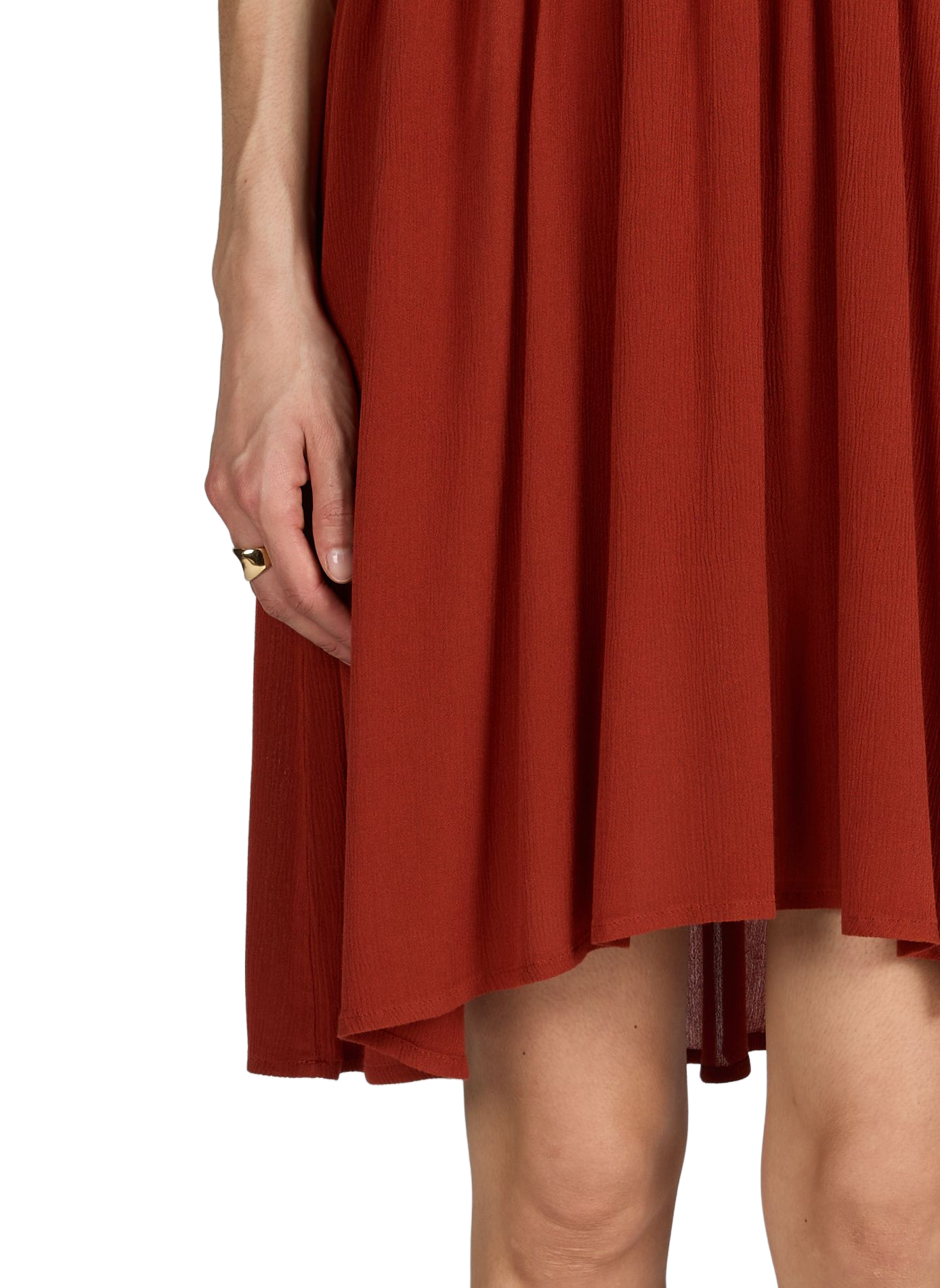 Abito con scollo a V e maniche corte VILA Rosso