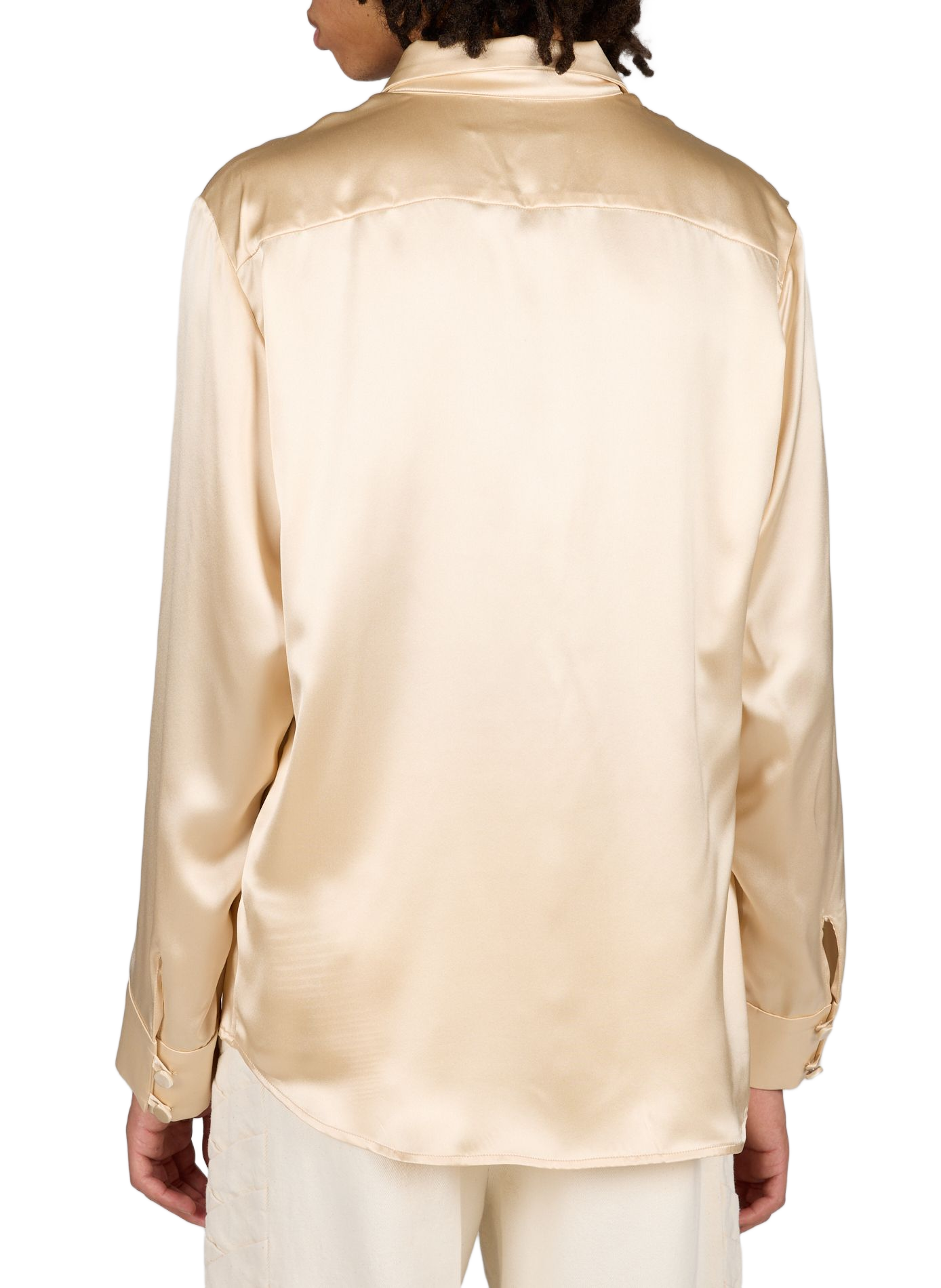 Chemise à manches longues en soie CAMPILLO Beige