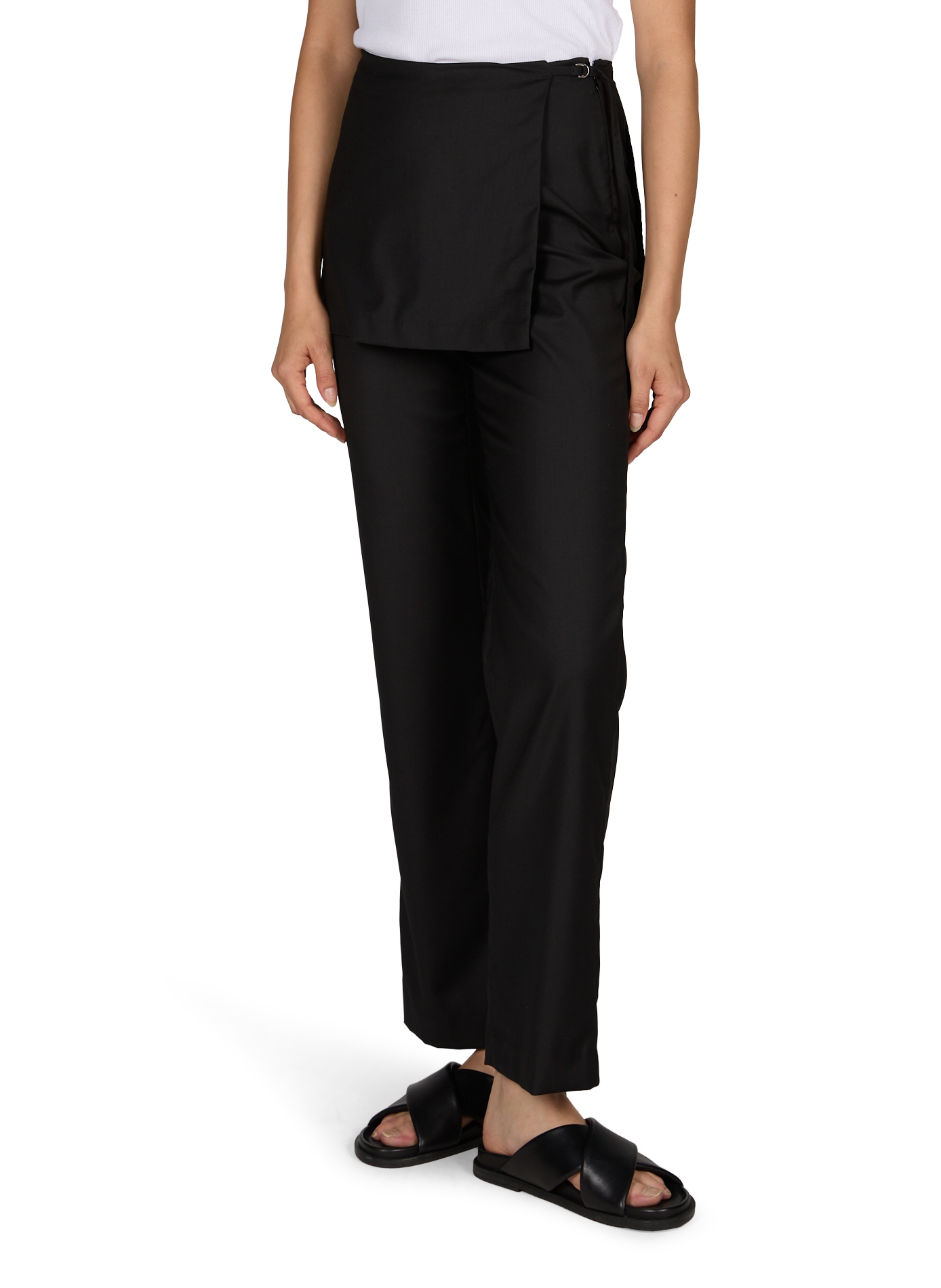 Broek met overlappende rok DUNST Zwart