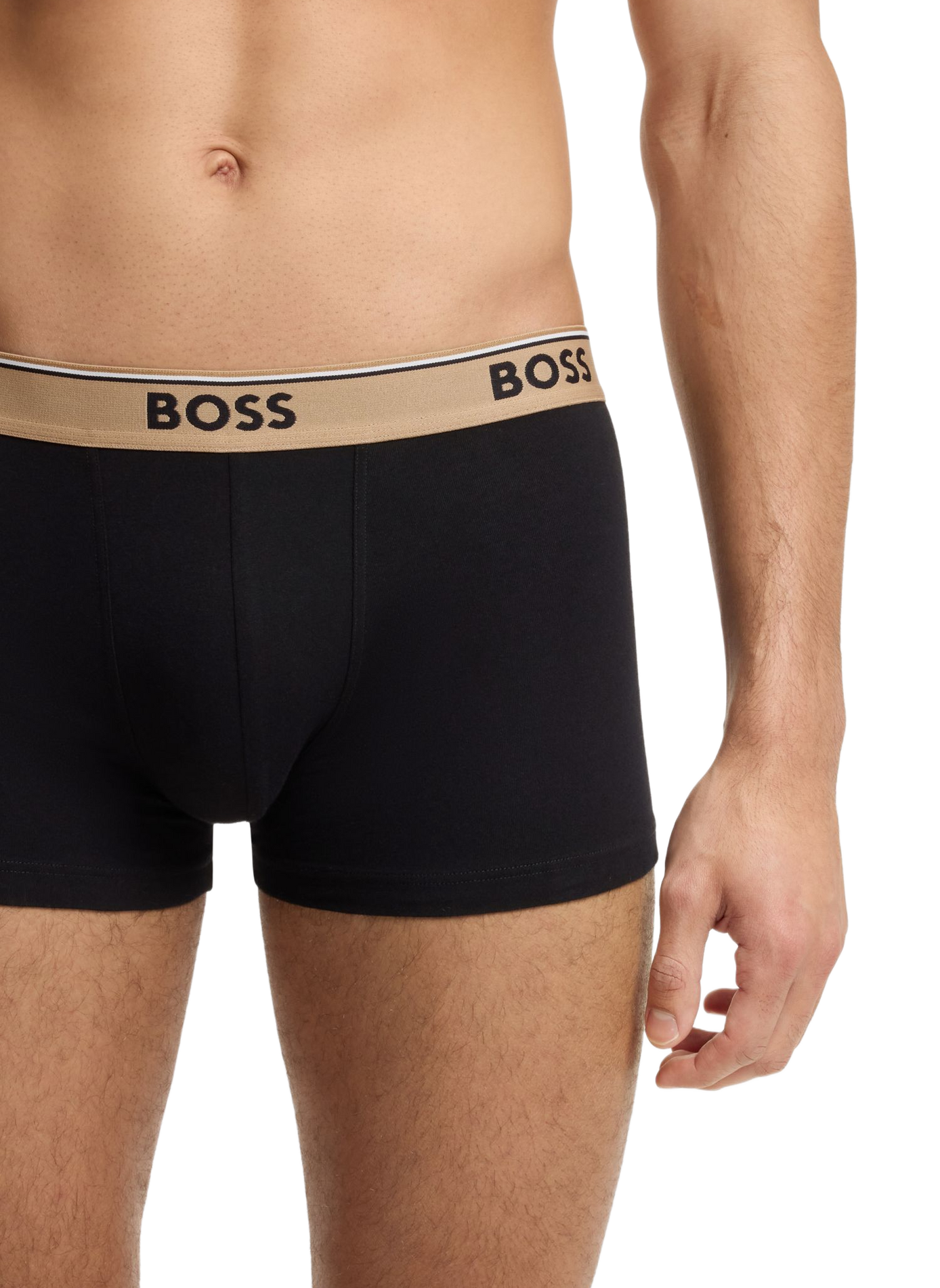 Set of 3 plain boxers in mixed cotton BOSS Multicolour