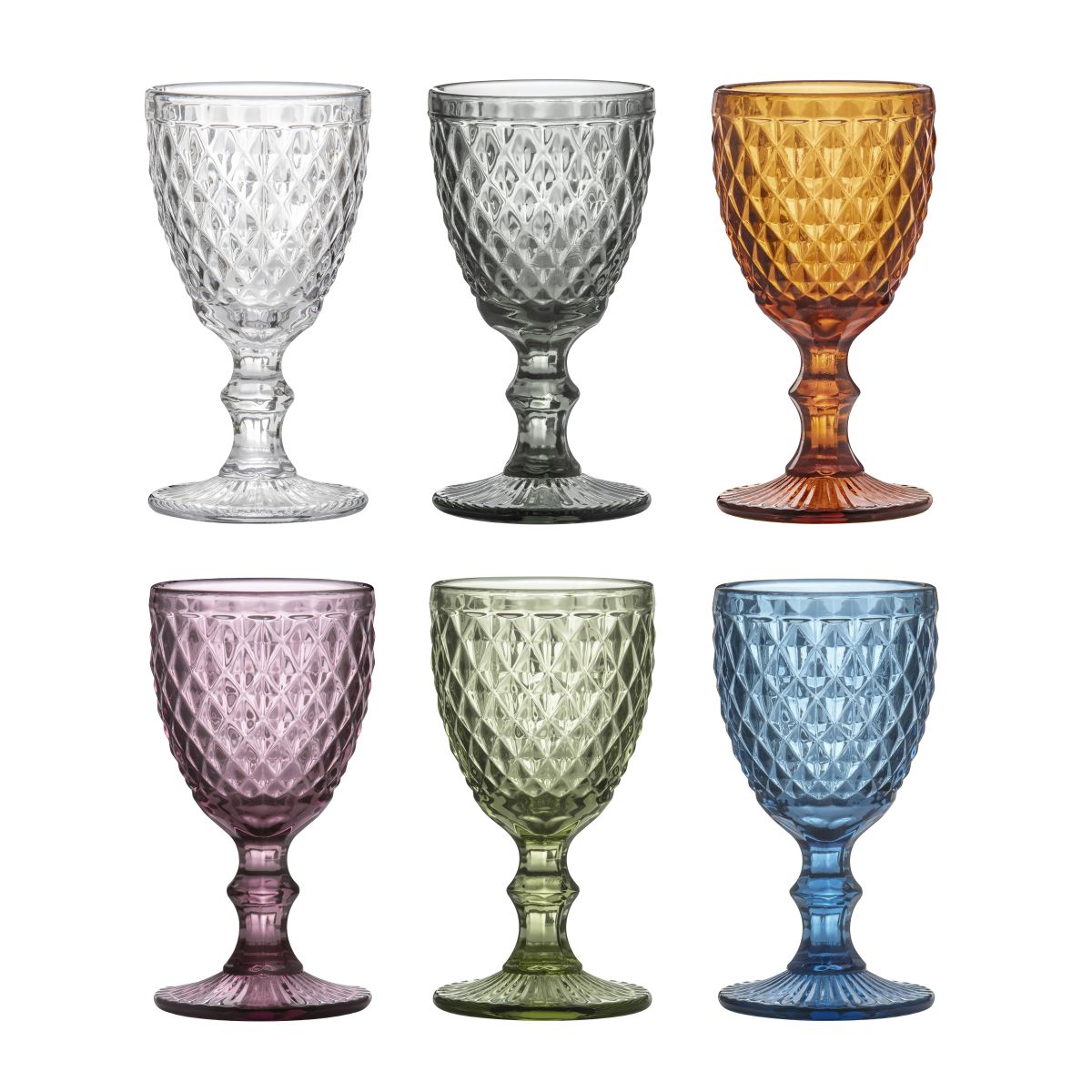 Diamond - 6 verres à pied 20 cl MEDARD DE NOBLAT Jaune