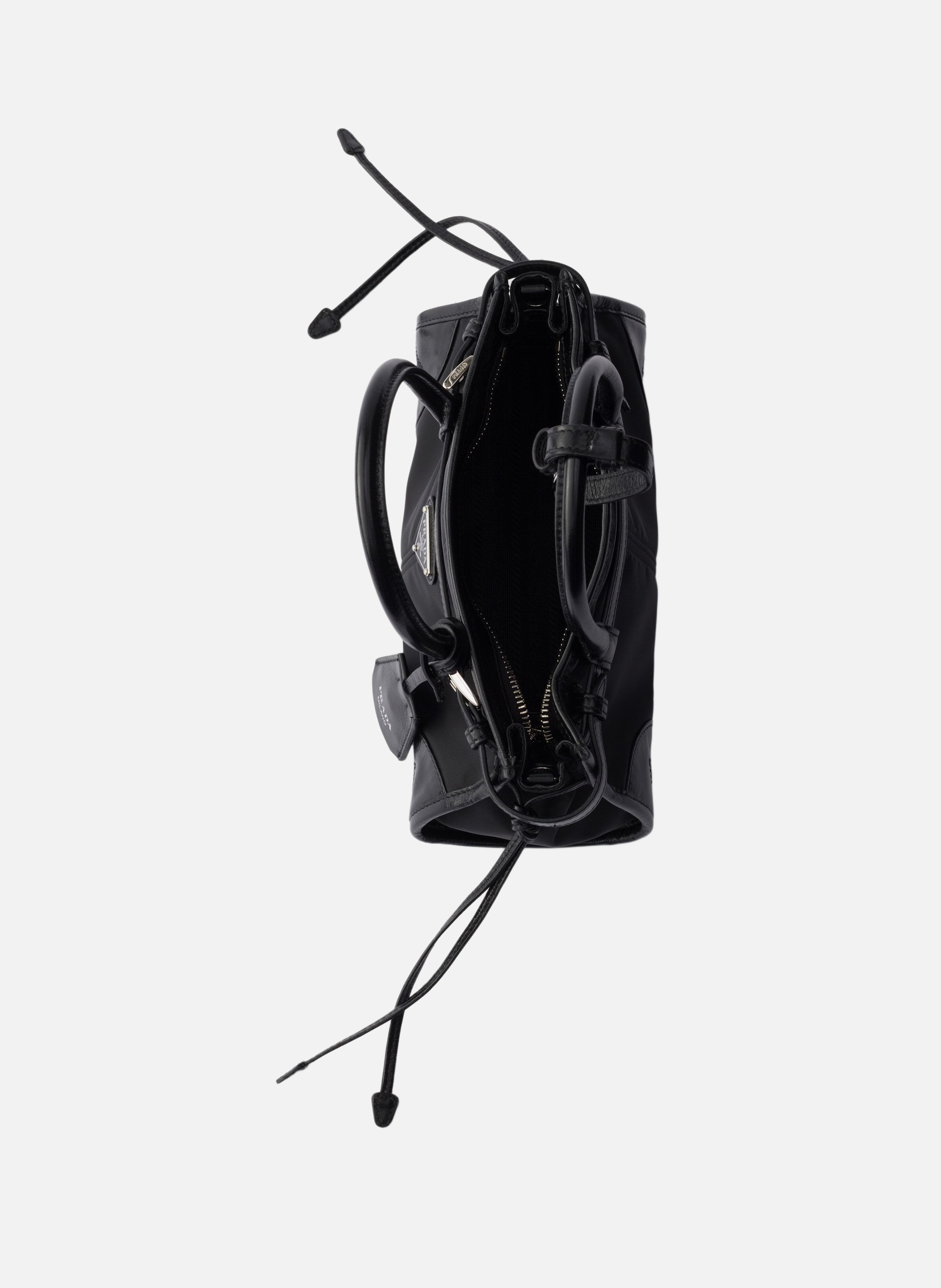 Petit sac prada bonnie en re-nylon et cuir PRADA Noir