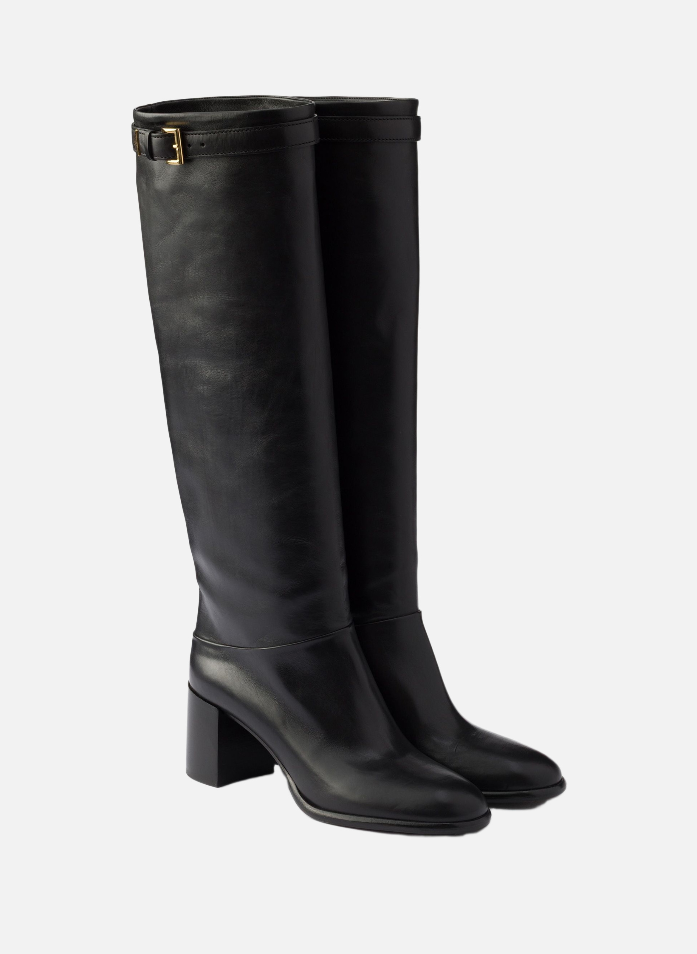 Bottes en cuir PRADA Noir