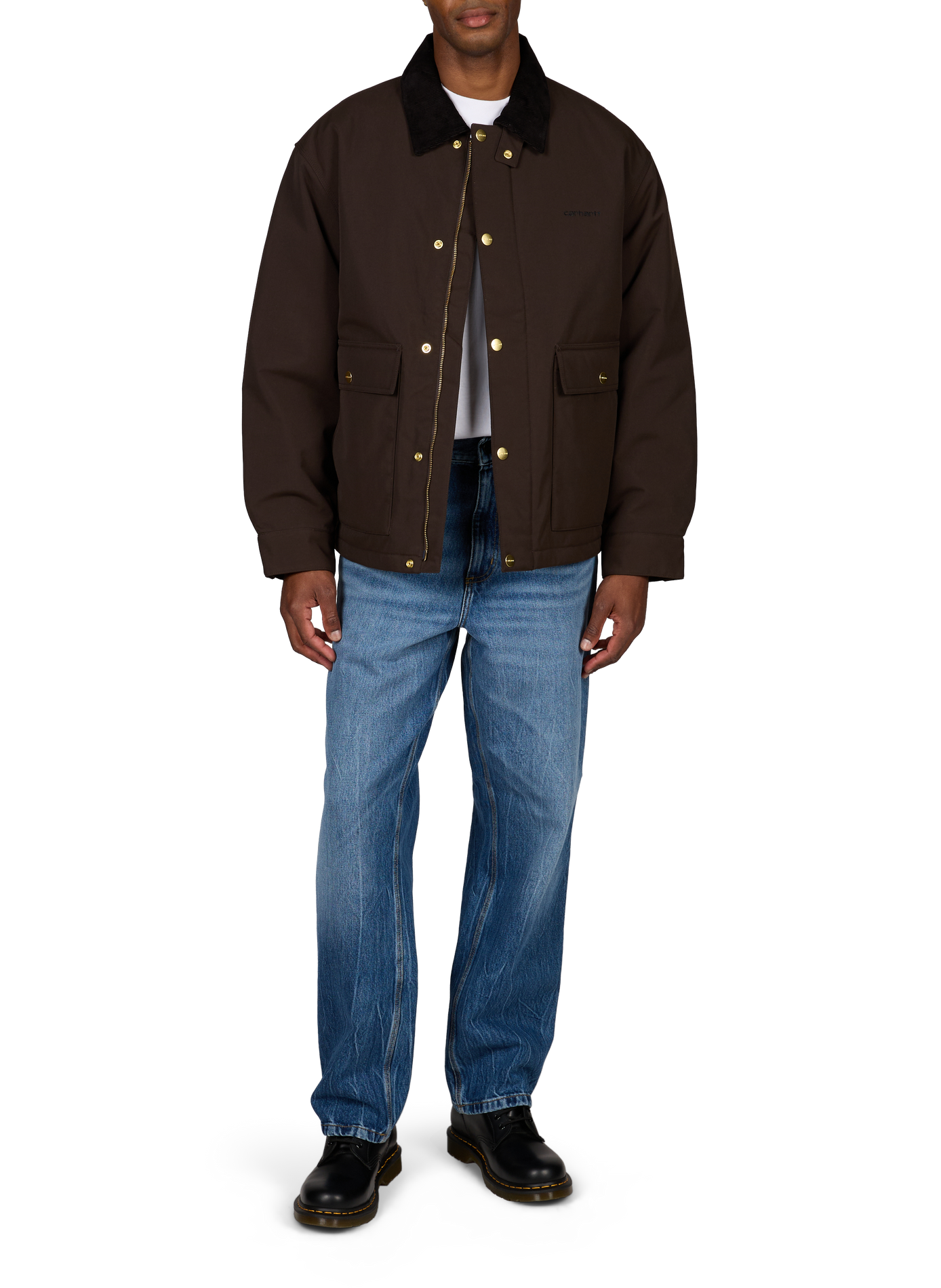 Rechte bomberjack met ribgebreide kraag CARHARTT WIP Bruin