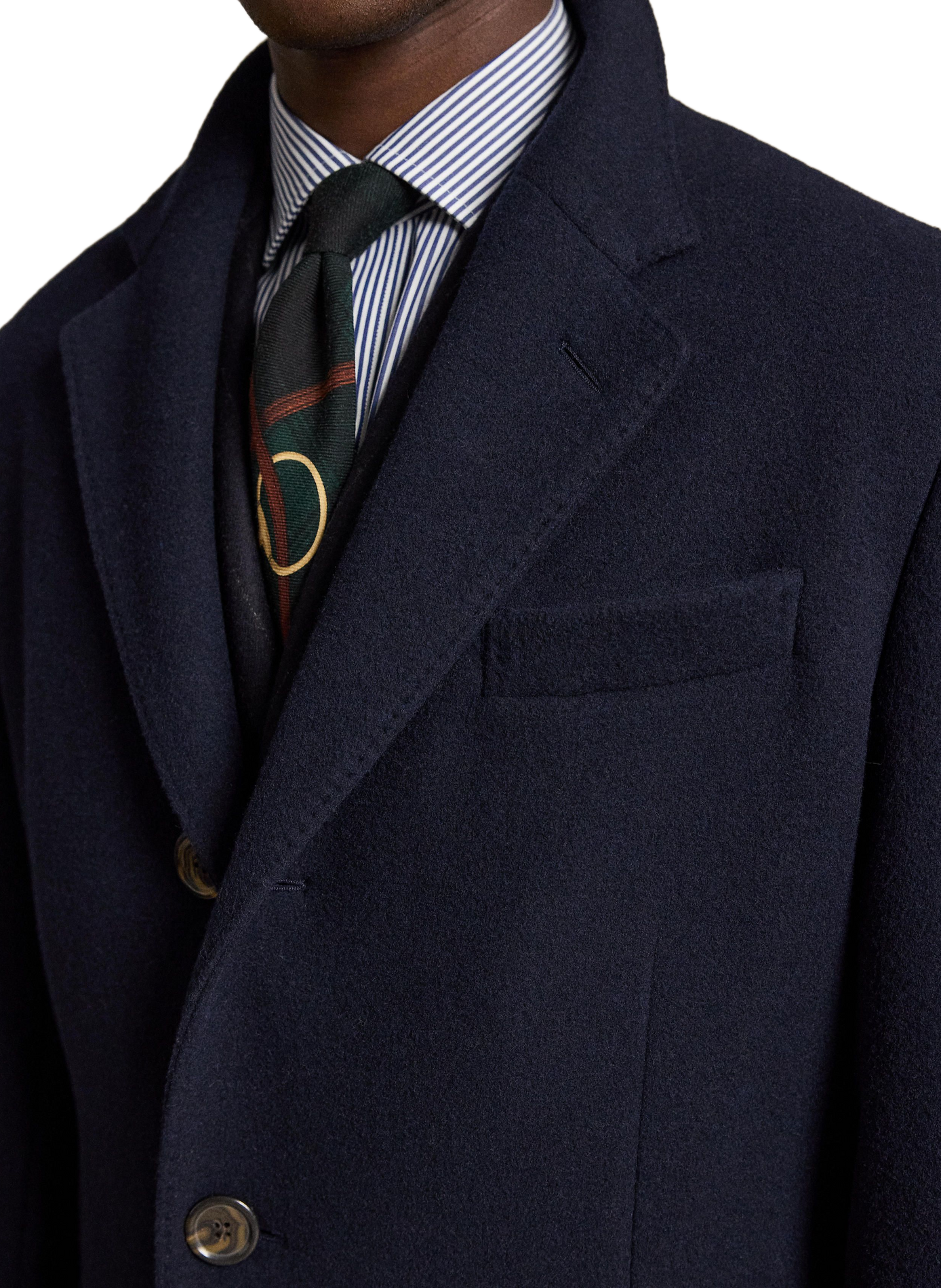 Manteau long en laine mélangée POLO RALPH LAUREN Bleu
