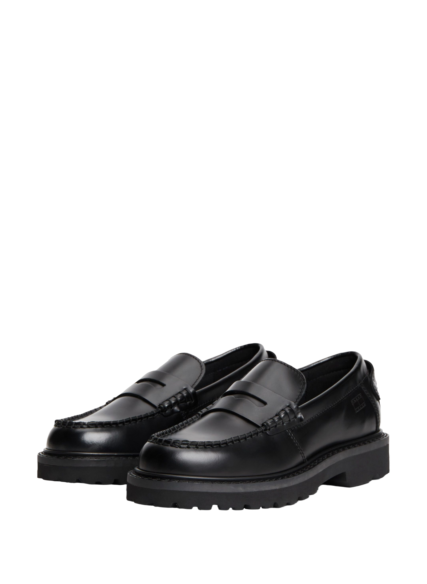 Plain leather moccasins TOMMY HILFIGER Black
