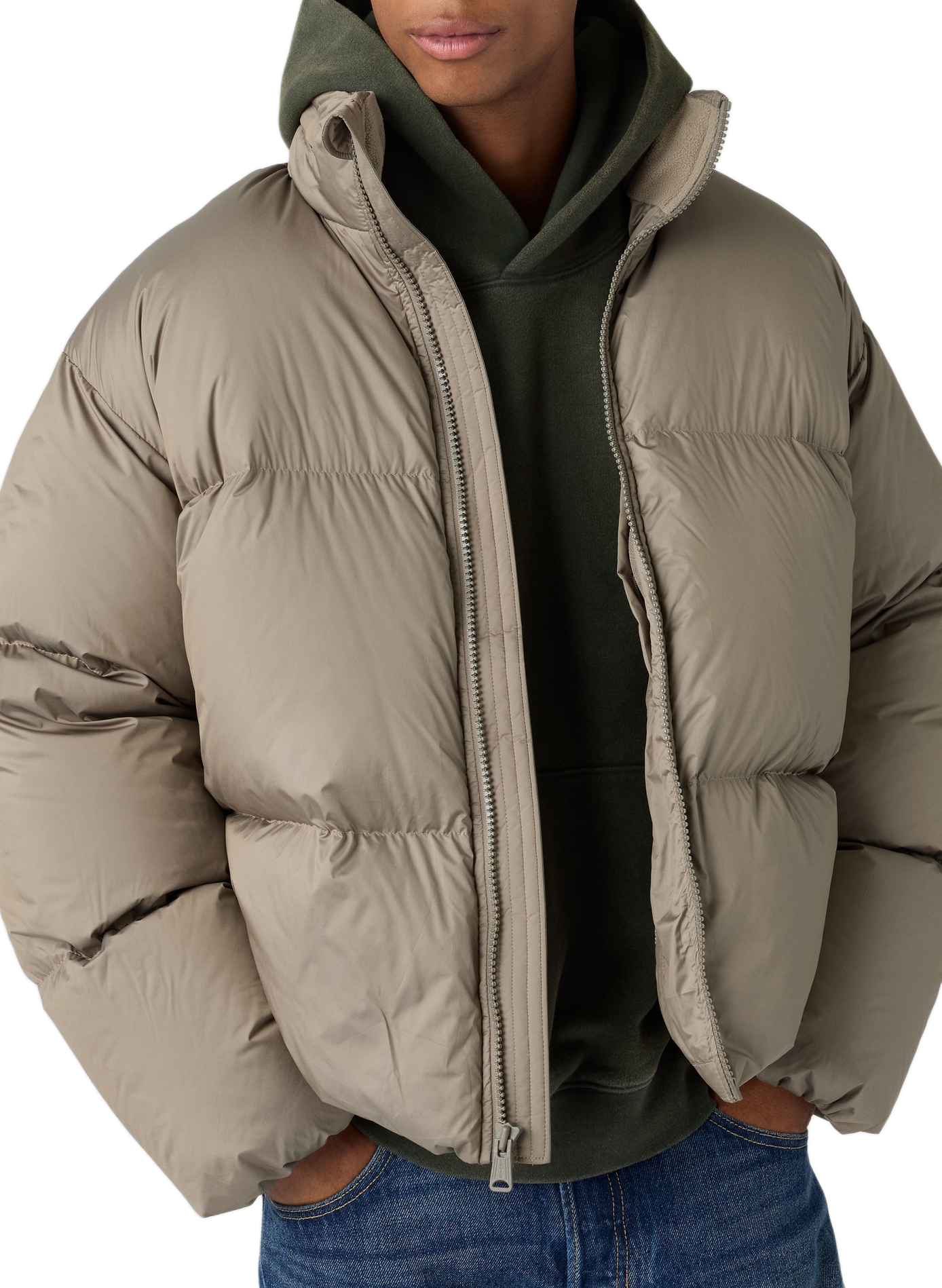 Doudoune droite matelassée unie LEVI'S Beige