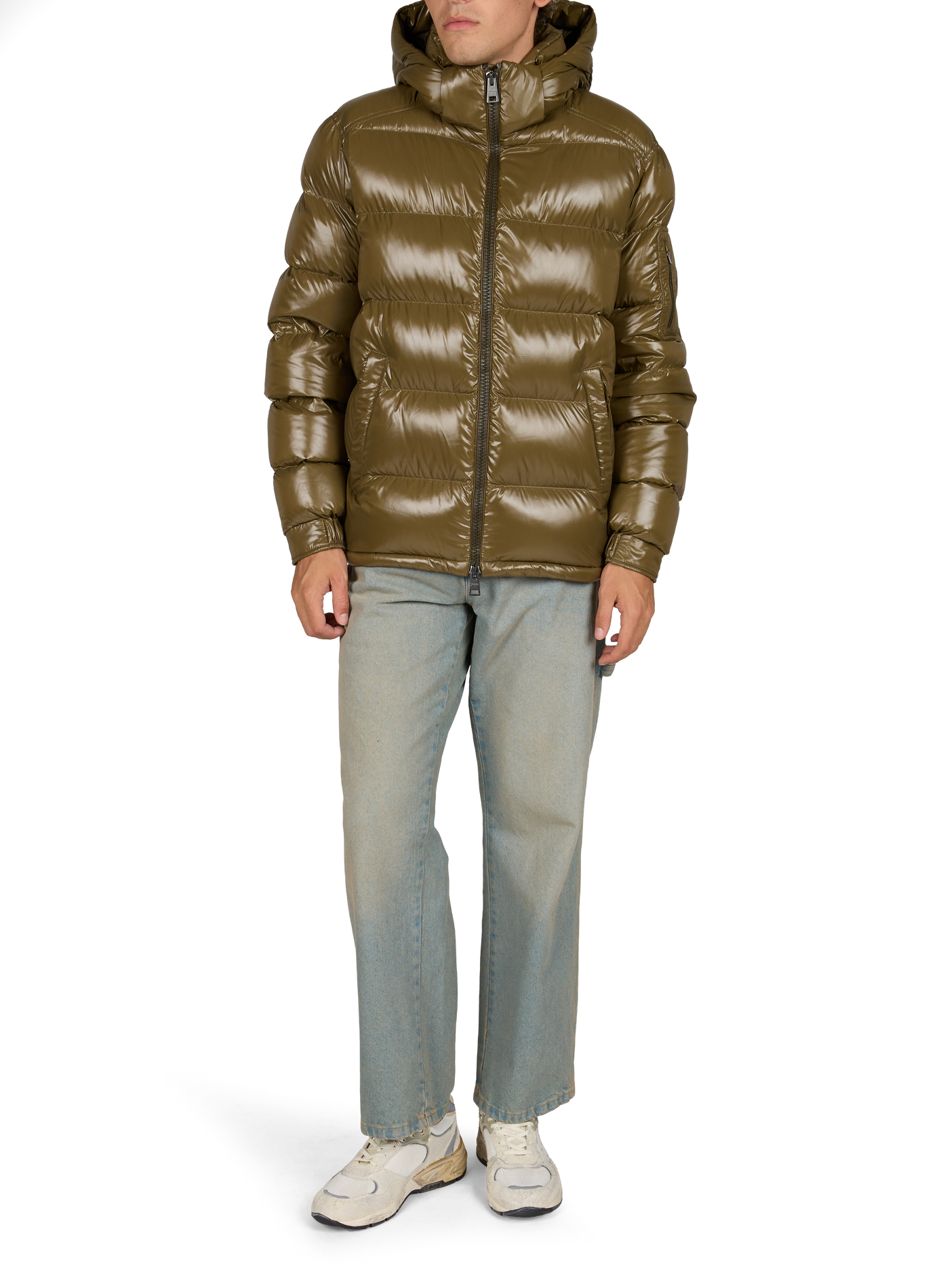 High-neck puffer jacket HERNO Khaki