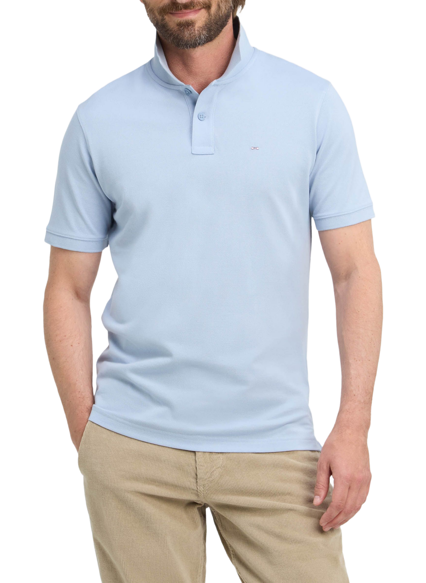 Polo droit à logo brodé en coton EDEN PARK Weiss