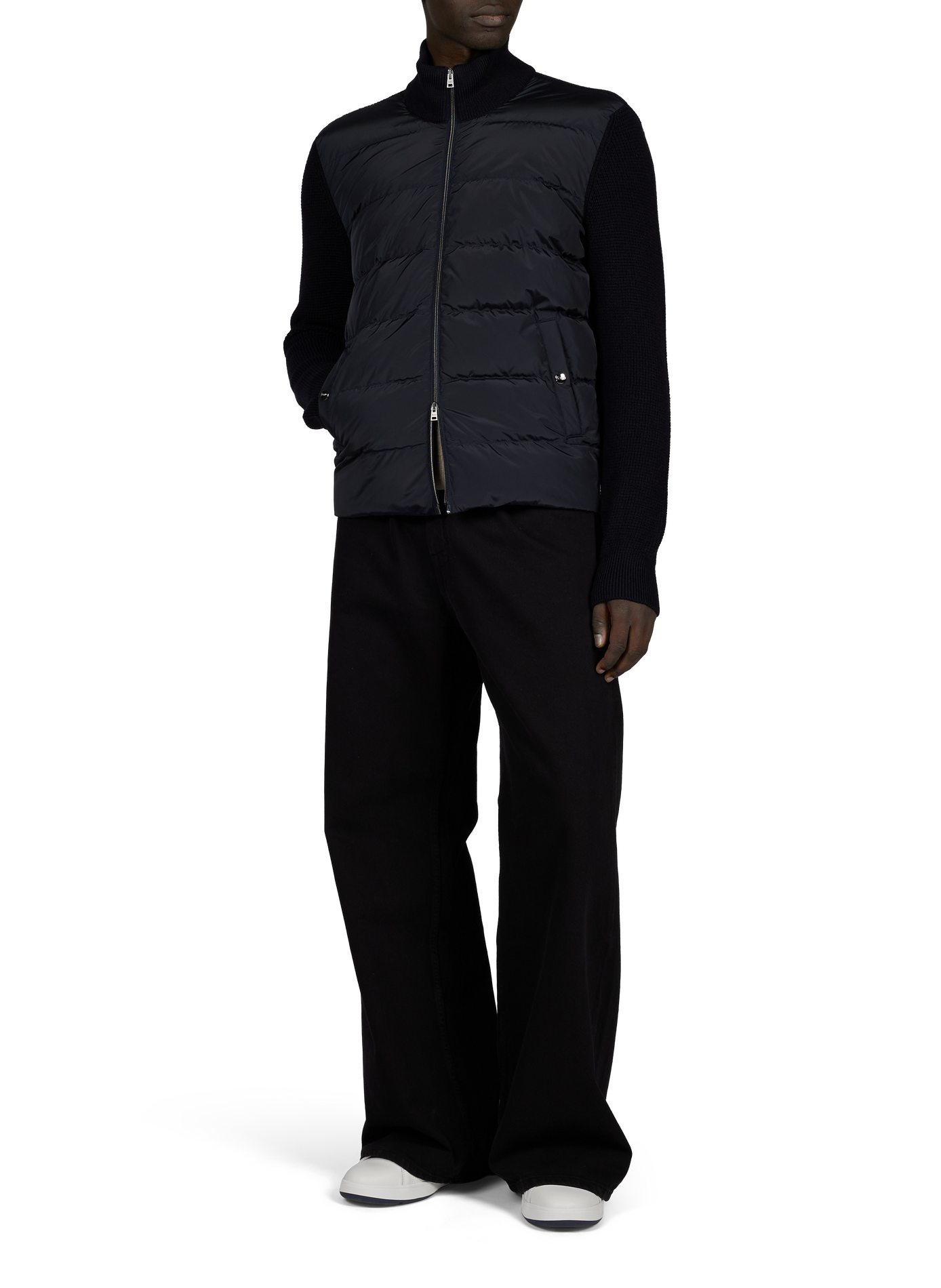 Zweifarbiges Wollmischungsjacke mit Steppung HERNO Blau