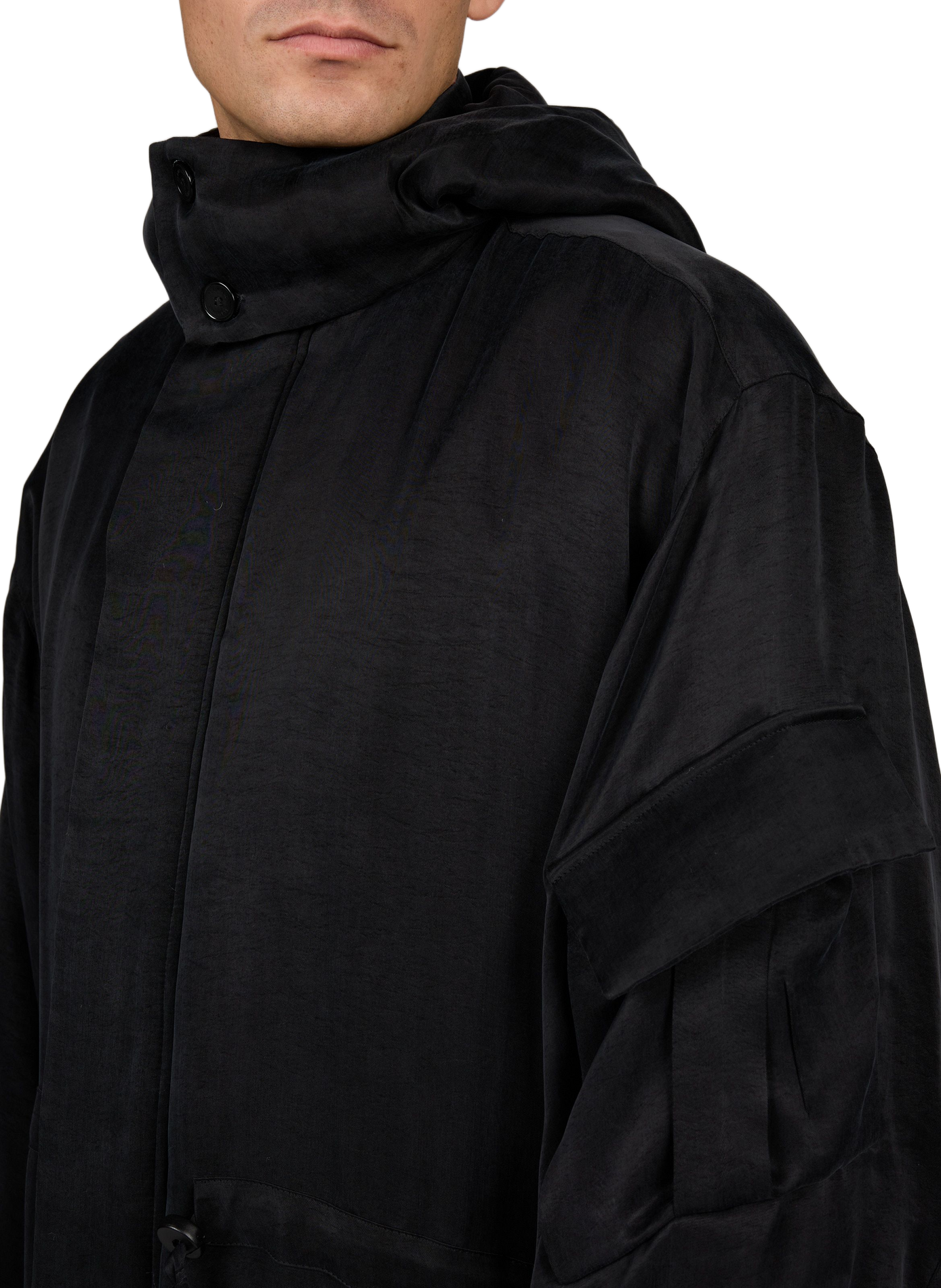 High-Neck Coat ALAINPAUL Black