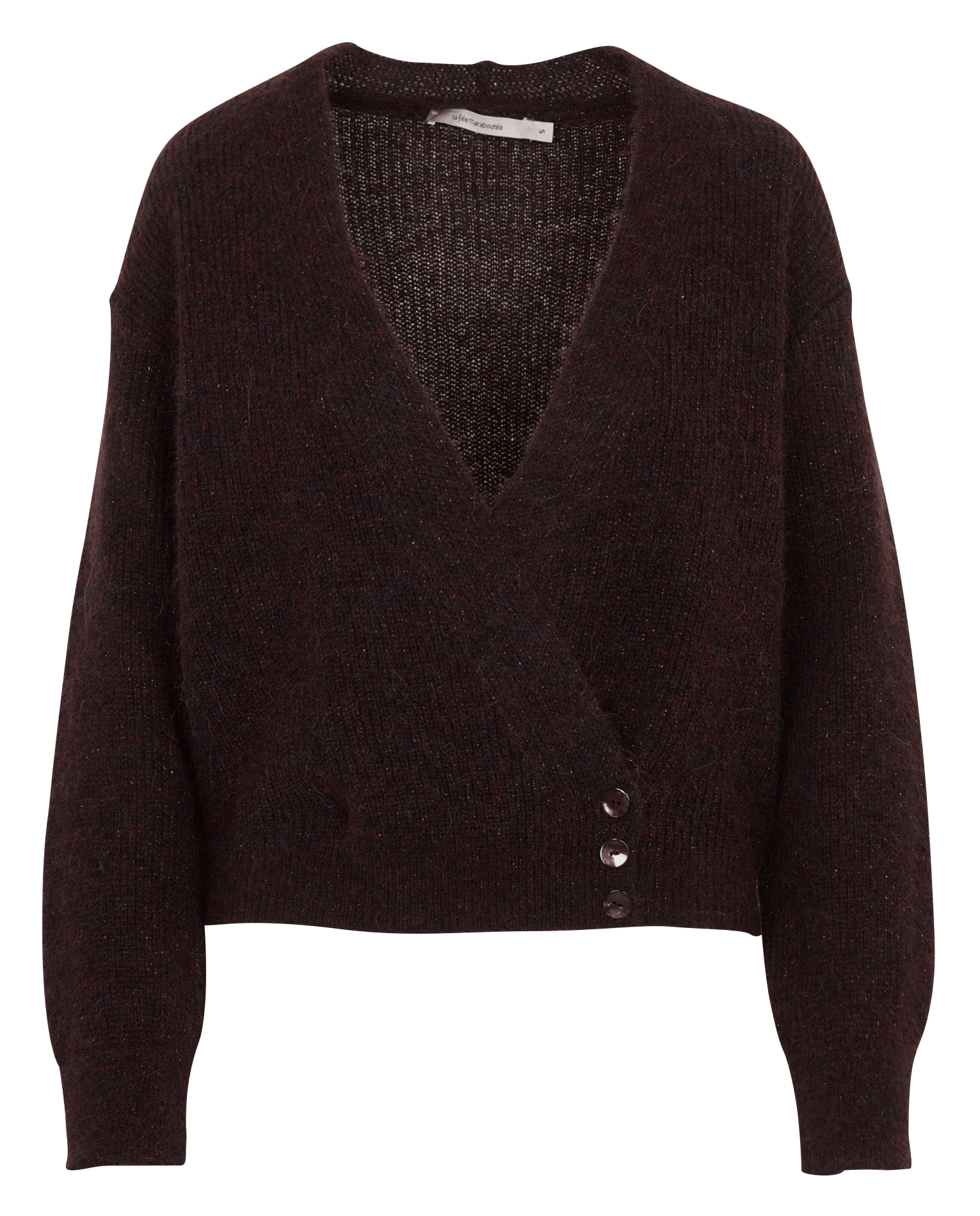 Vest met V-hals LA FEE MARABOUTEE Bruin