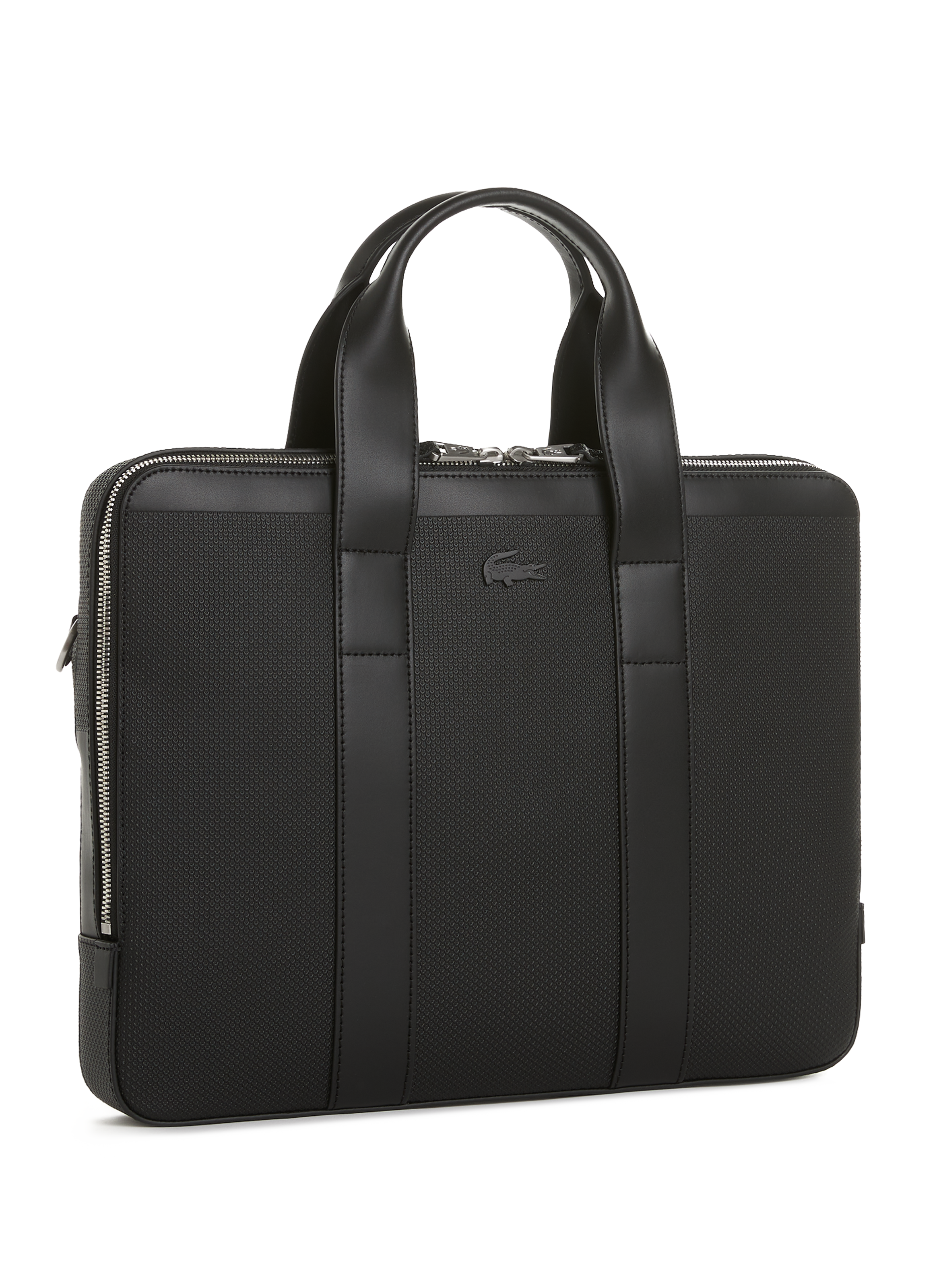 Leather laptop case LACOSTE Black