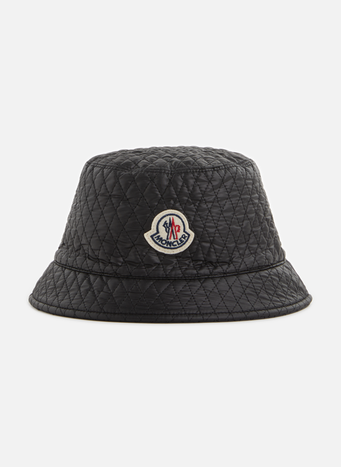قبعة دلو مبطنة باللون الأسودmoncler 